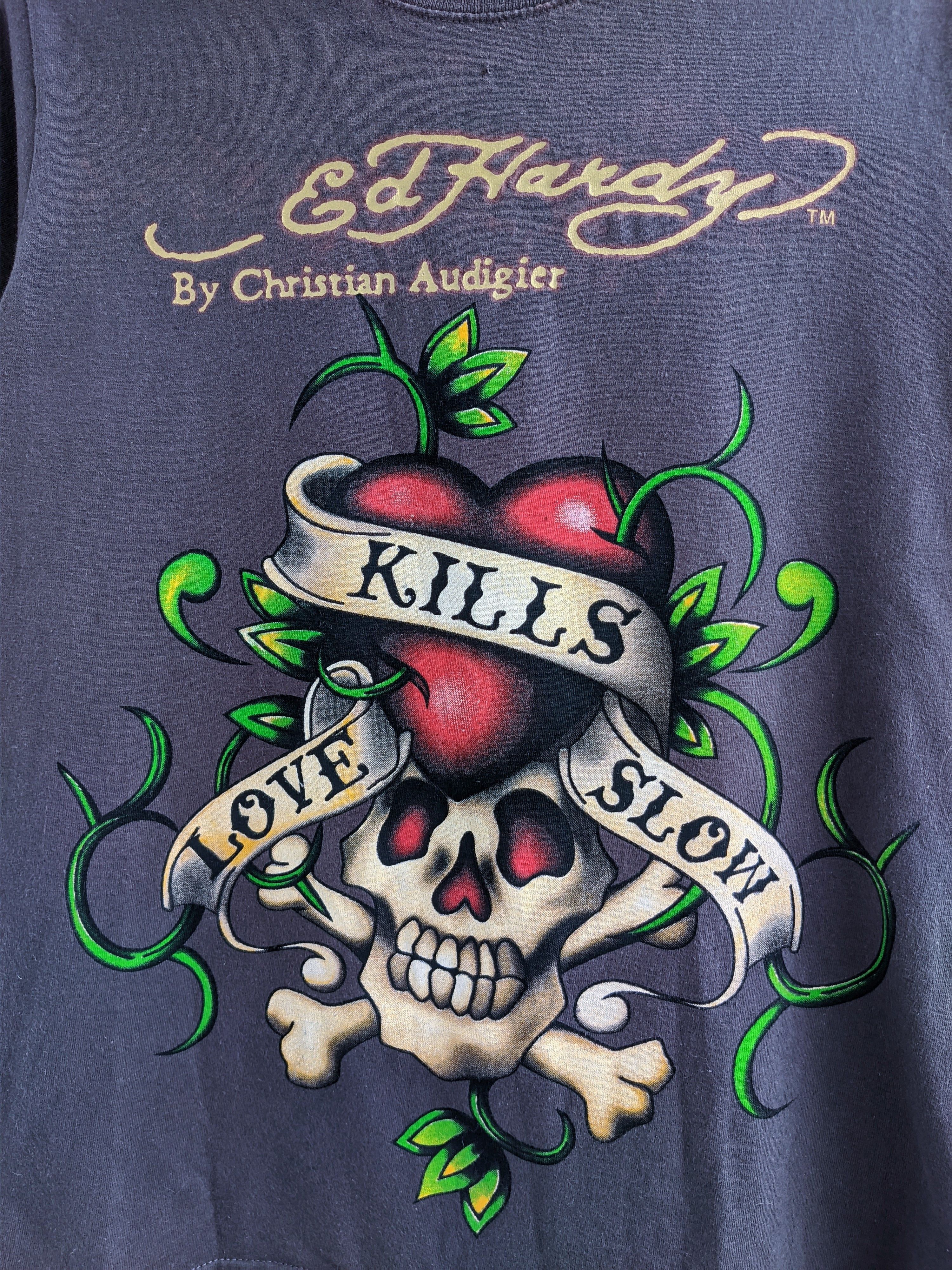 Ed Hardy vintage Ed Hardy tshirt big logo y2k Size S / US 4 / IT 40 - 5 Thumbnail