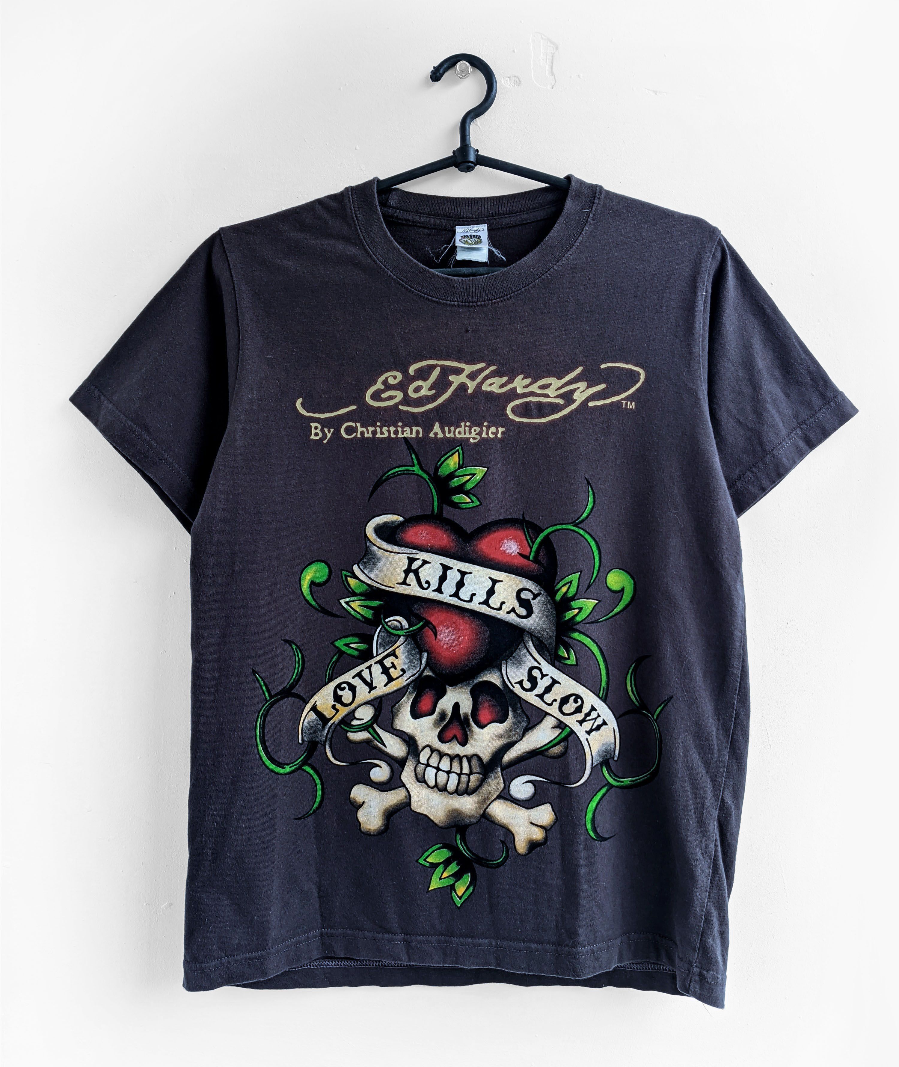 Ed Hardy vintage Ed Hardy tshirt big logo y2k Size S / US 4 / IT 40 - 1 Thumbnail