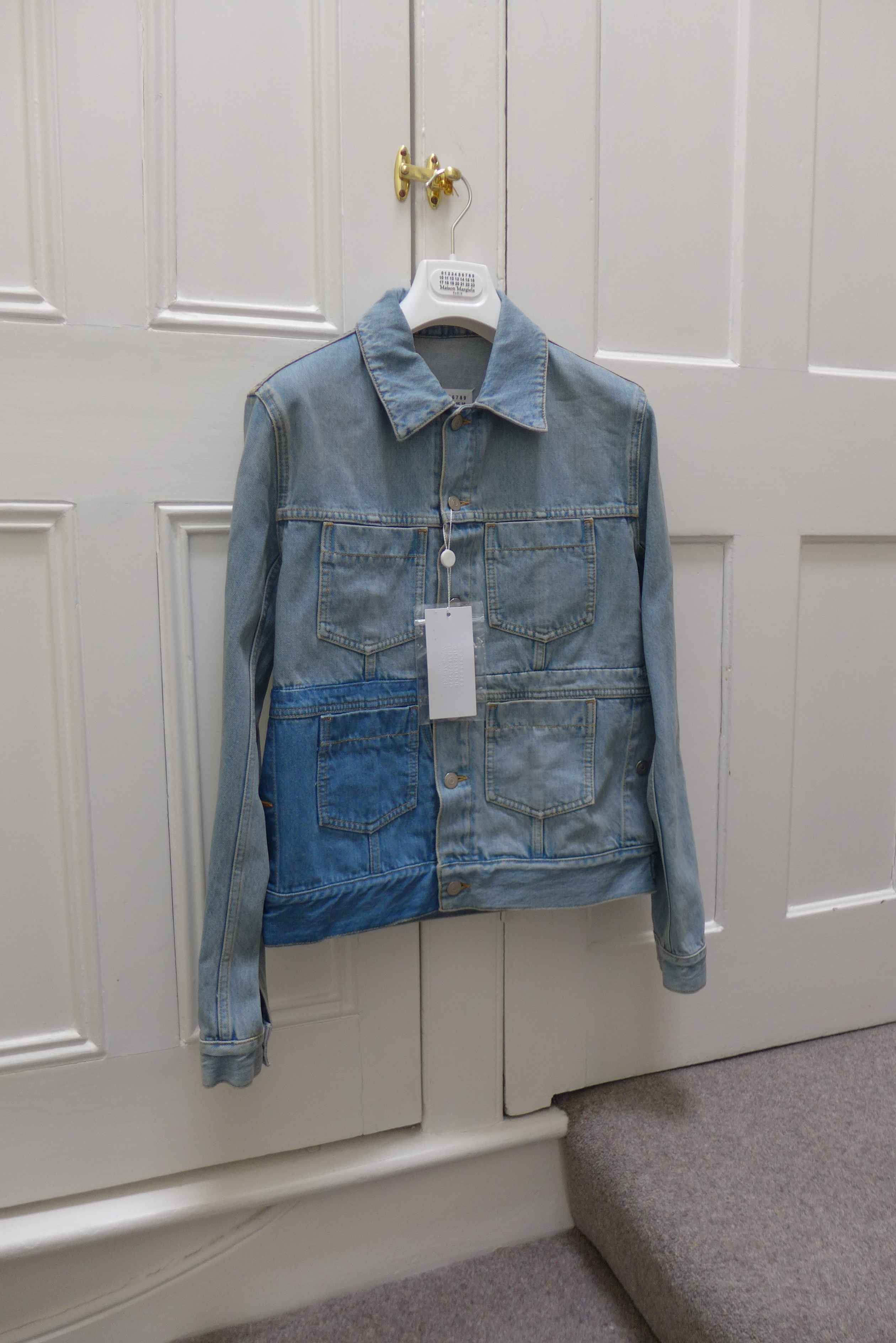 Maison Margiela Margiela SS18 Reconstructed Blue Denim Jacket Size US M / EU 48-50 / 2 - 4 Thumbnail