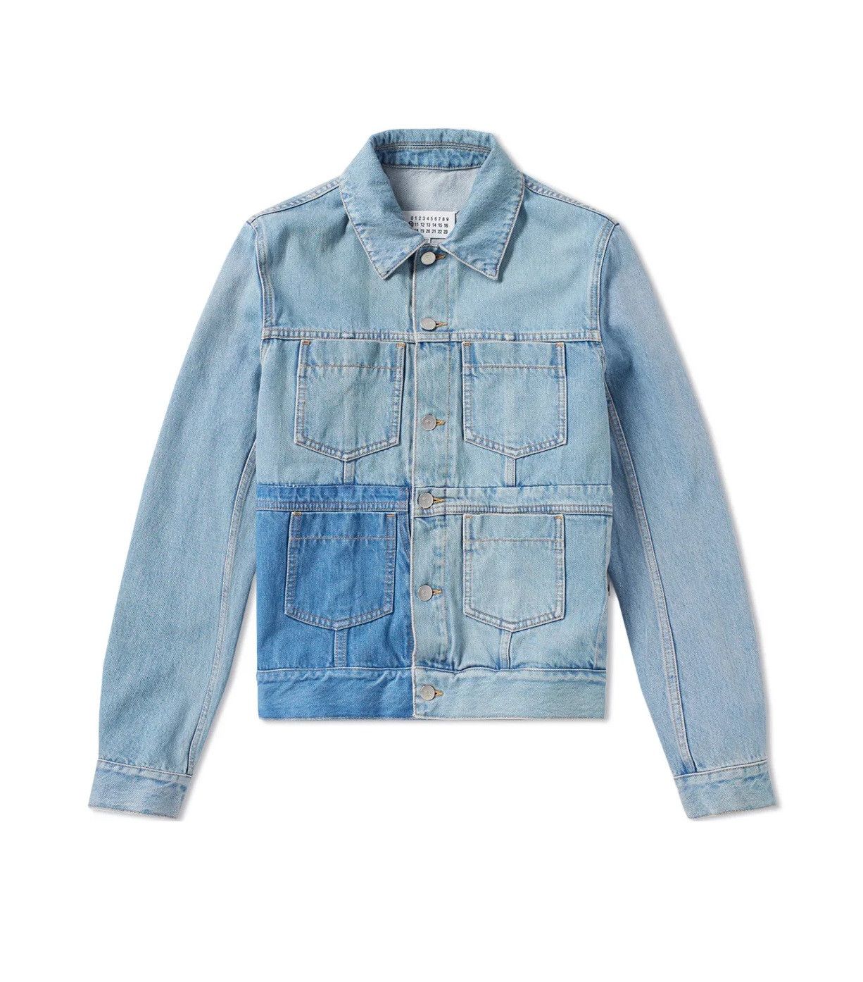 image of Maison Margiela Margiela Ss18 Reconstructed Blue Denim Jacket, Men's (Size Medium)