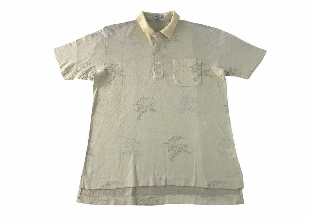 Burberry × Vintage Rare Burberry All Over Prorsum Logo Polo Pocket Tee Size US M / EU 48-50 / 2 - 1 Thumbnail