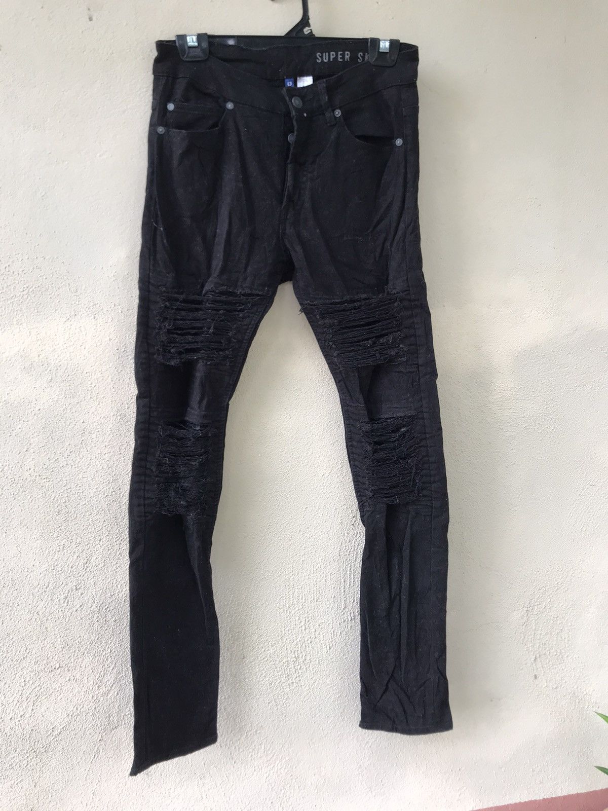 H&M Divided H&M Distress Super Skinny Denim Pant Size US 30 / EU 46 - 1 Thumbnail