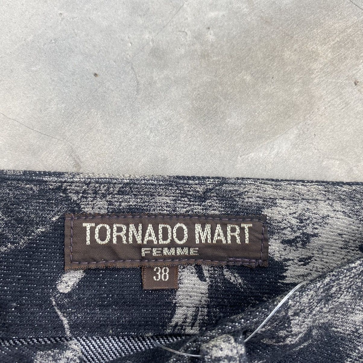 Japanese Brand × Tornado Mart Tornado mart flare jeans flower psychedelic bootcut Size US 27 - 6 Thumbnail