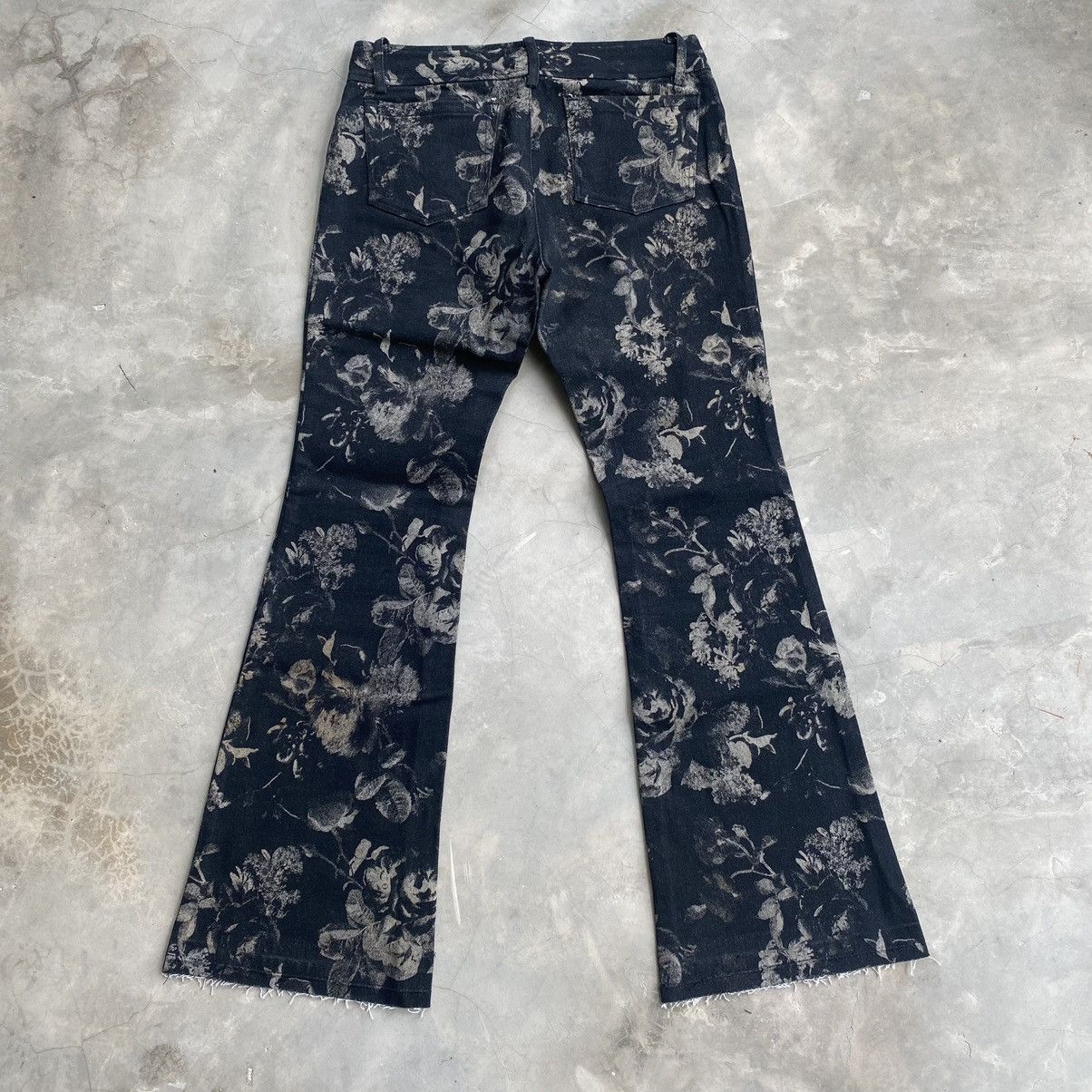 Japanese Brand × Tornado Mart Tornado mart flare jeans flower psychedelic bootcut Size US 27 - 9 Thumbnail
