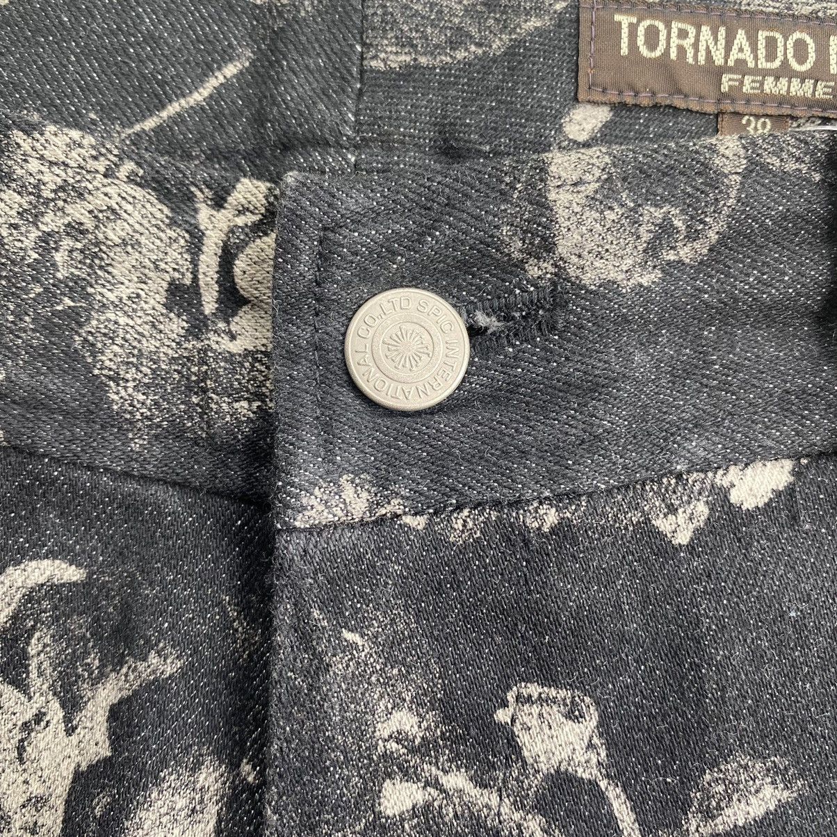 Japanese Brand × Tornado Mart Tornado mart flare jeans flower psychedelic bootcut Size US 27 - 4 Thumbnail