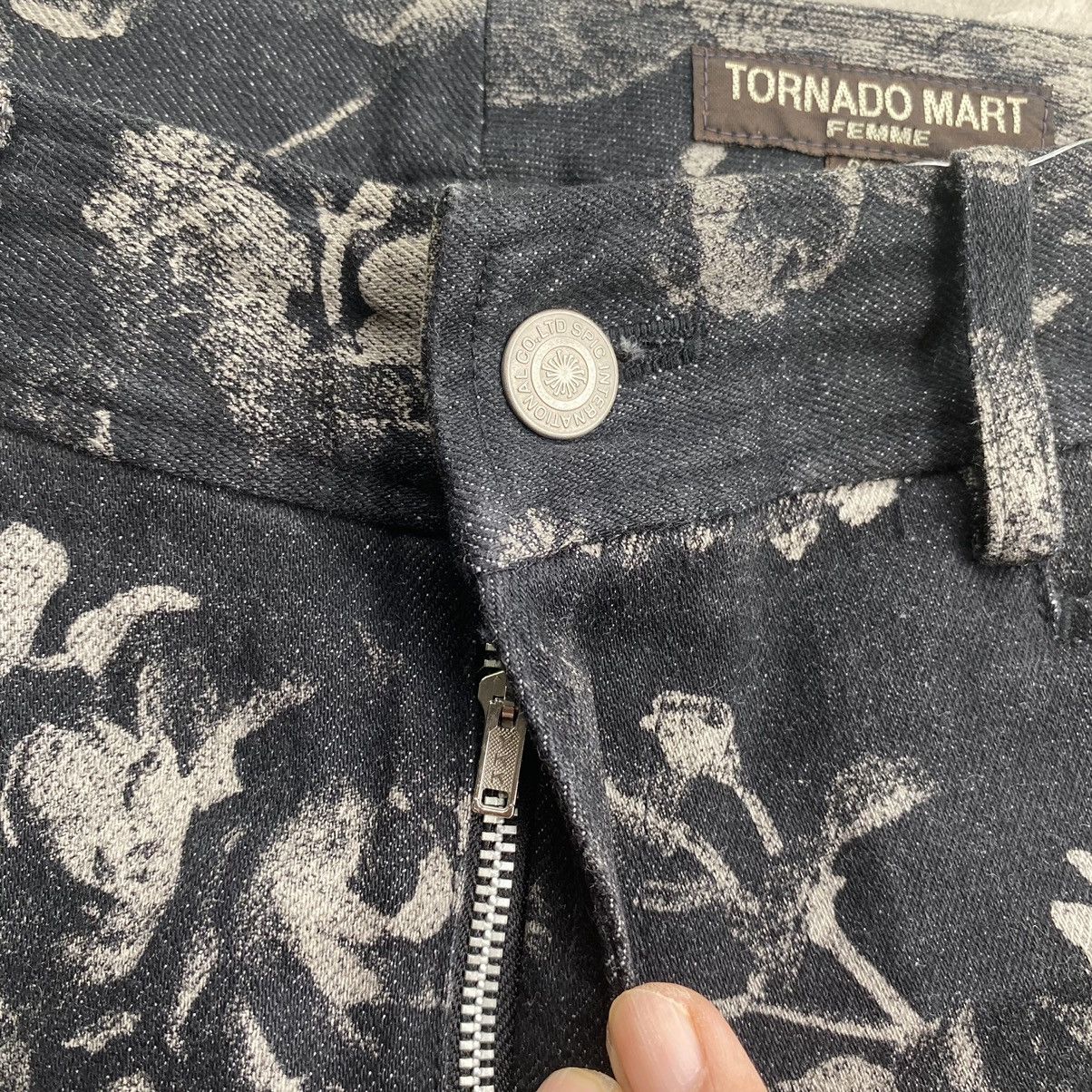 Japanese Brand × Tornado Mart Tornado mart flare jeans flower psychedelic bootcut Size US 27 - 5 Thumbnail