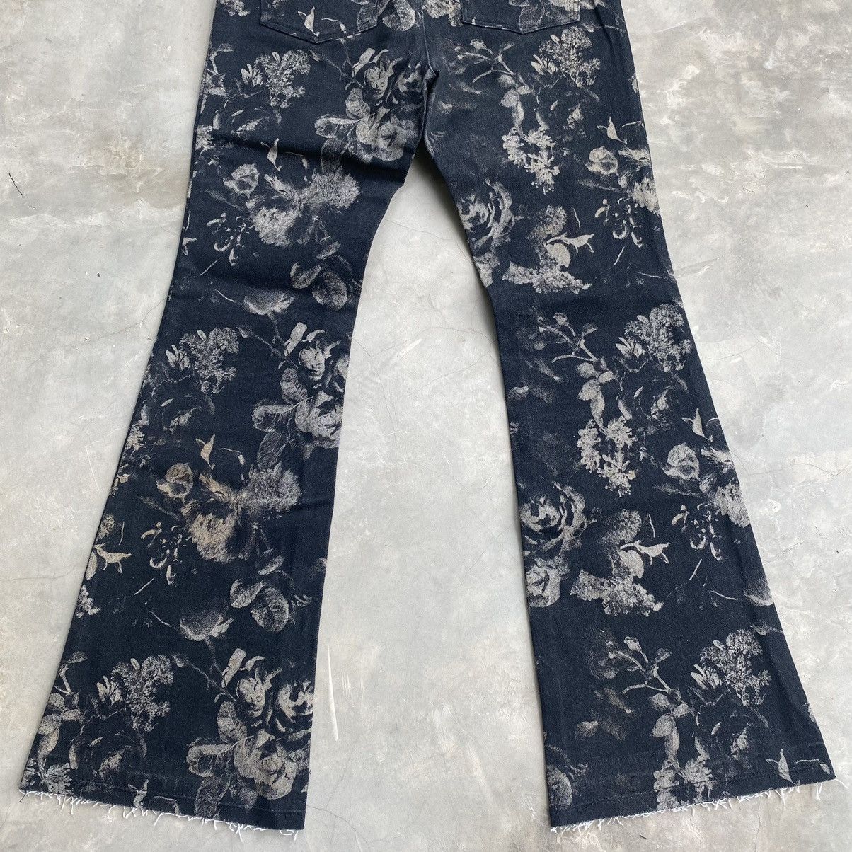 Japanese Brand × Tornado Mart Tornado mart flare jeans flower psychedelic bootcut Size US 27 - 10 Thumbnail