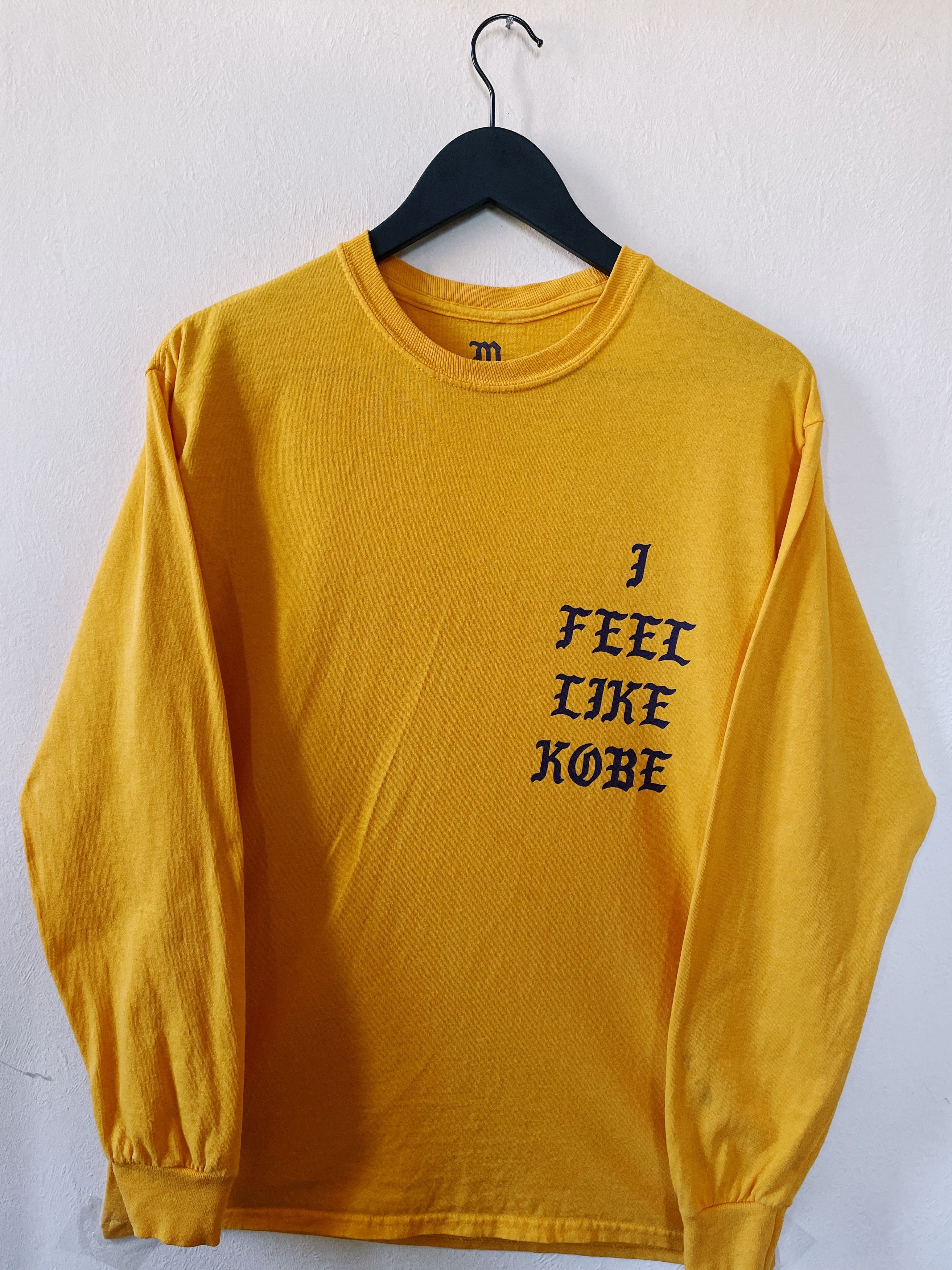 image of Kanye West 'i Feel Like Kobe' Longsleeve T-Shirt Yellow, Men's (Size Medium)