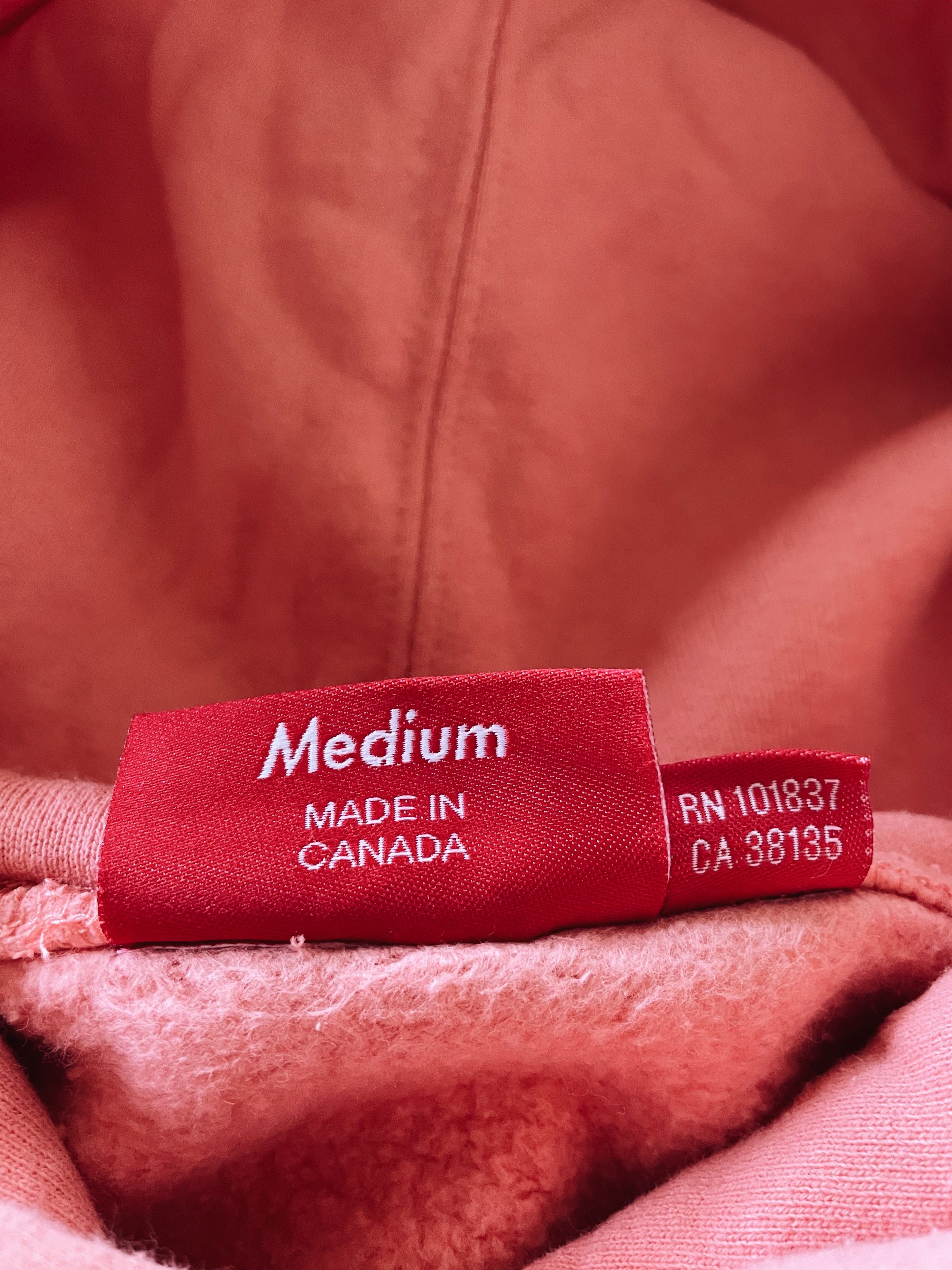 Supreme Supreme Corner Label Hoodie Coral Size US M / EU 48-50 / 2 - 5 Thumbnail