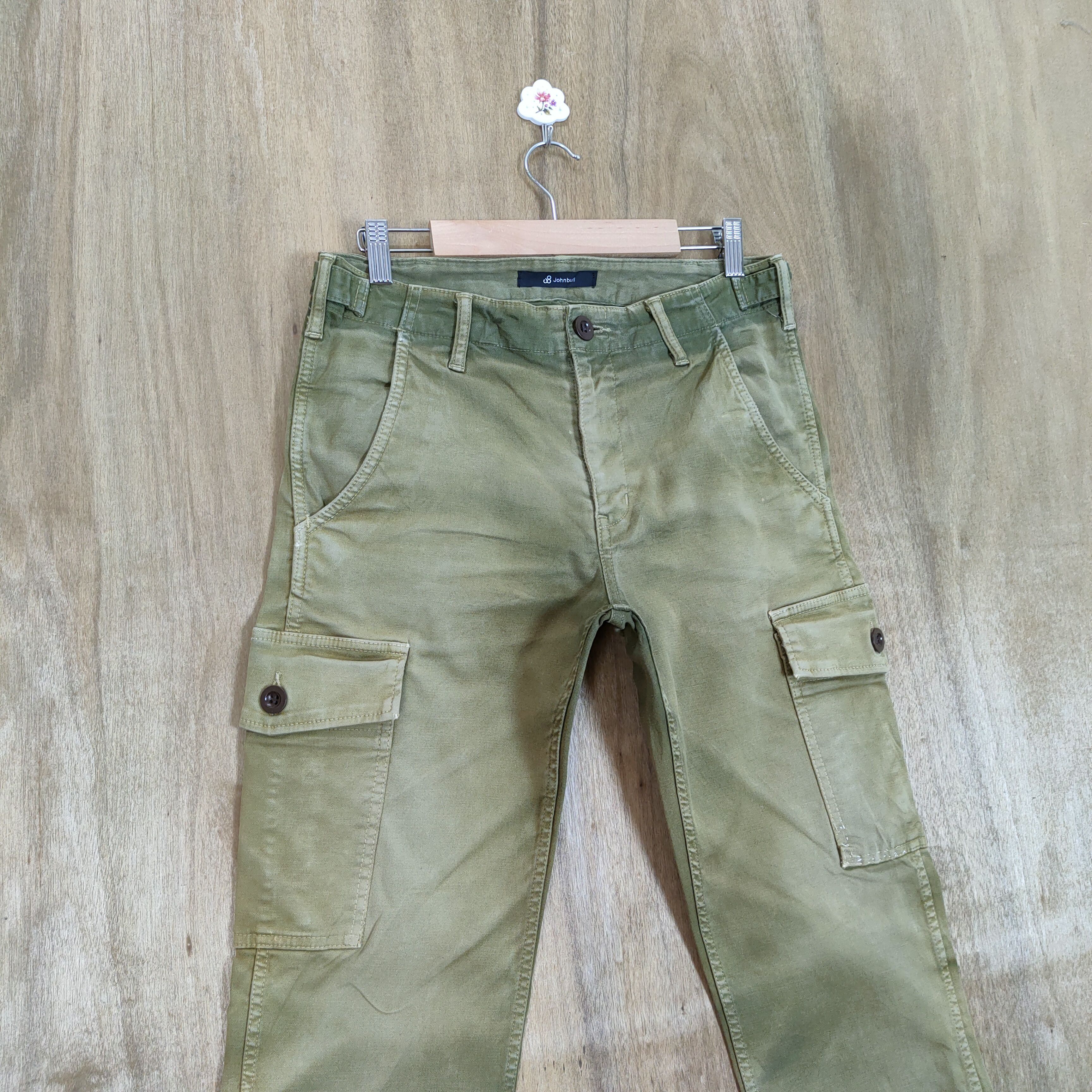 Johnbull VINTAGE JOHN BULL FADED CARGO PANTS Size US 30 / EU 46 - 4 Thumbnail