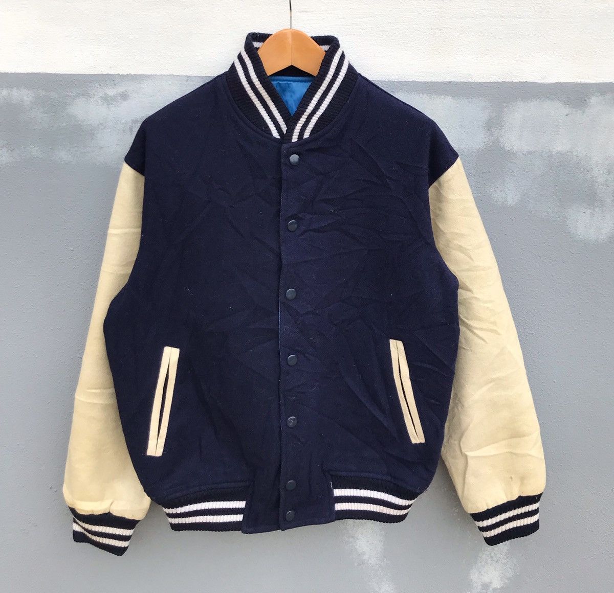 Vintage plain varsity jacket