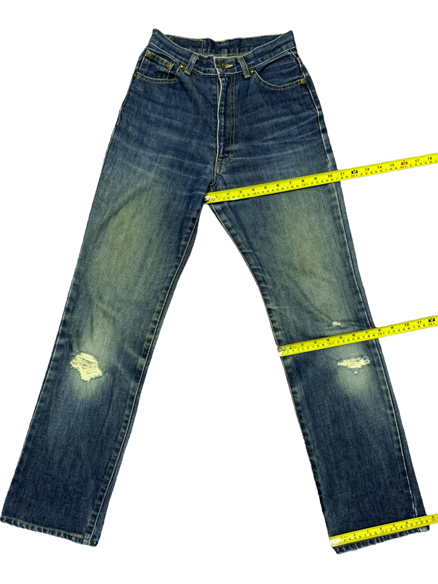 Japanese Brand Vintage Japanese Brand Distressed Mud Wash Jeans Size 24" / US 00 / IT 34 - 12 Thumbnail