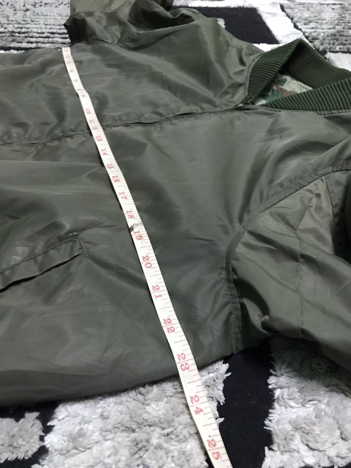 Vintage Army Camouflage reversible flight jacket Size US M / EU 48-50 / 2 - 5 Thumbnail