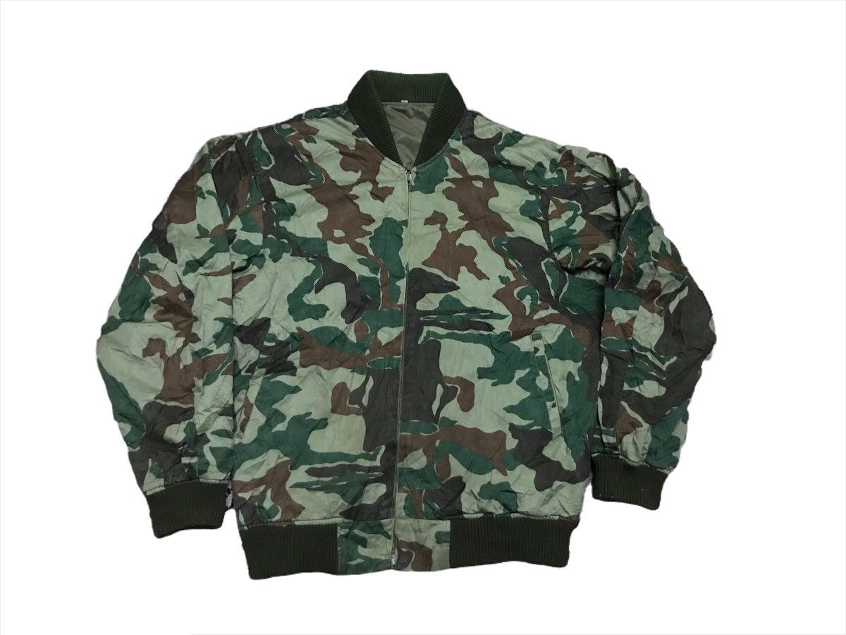 Vintage Army Camouflage reversible flight jacket Size US M / EU 48-50 / 2 - 1 Thumbnail