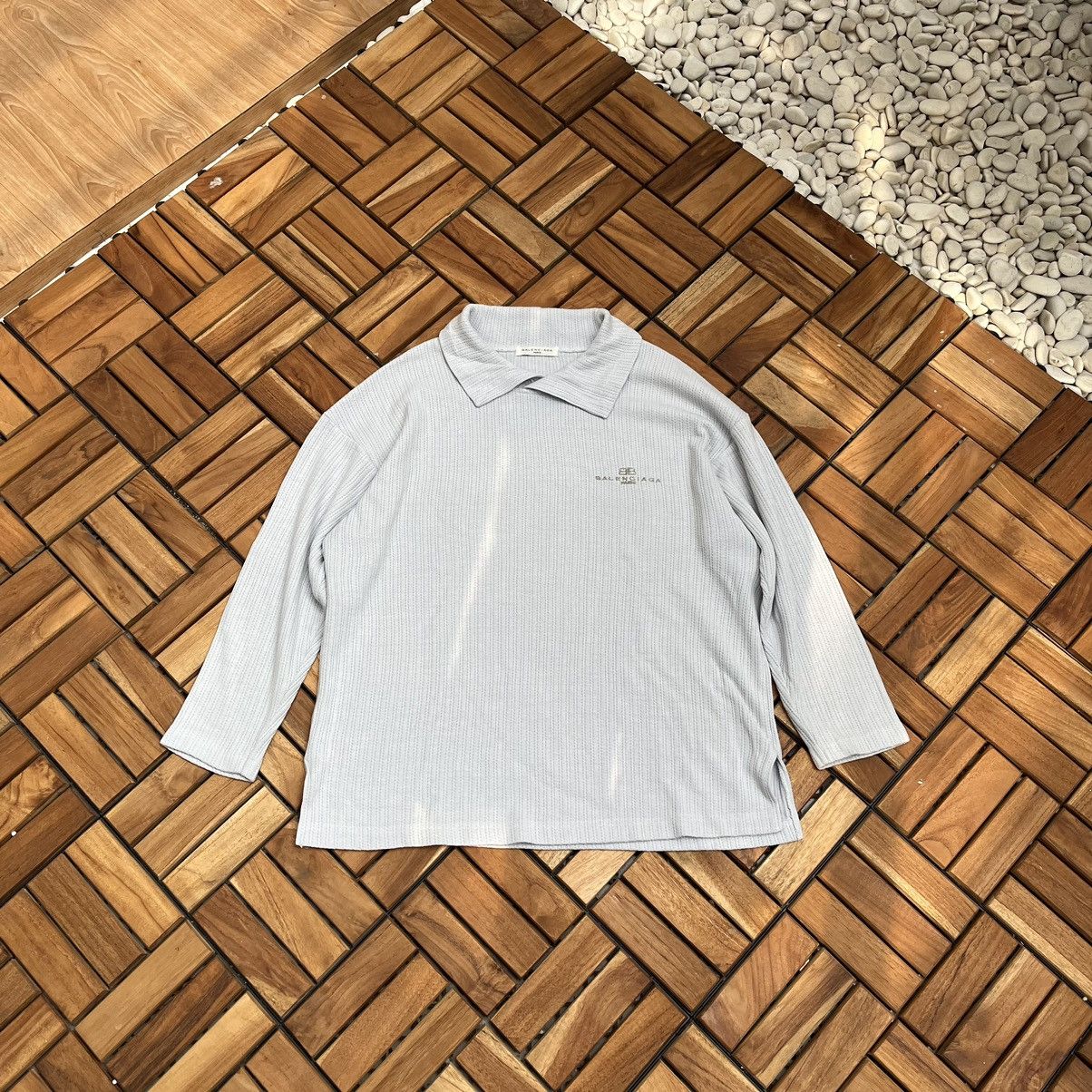 Balenciaga × Vintage Authentic Balenciaga Paris Sweater Waffle Made In Japan Size L / US 10 / IT 46 - 1 Thumbnail