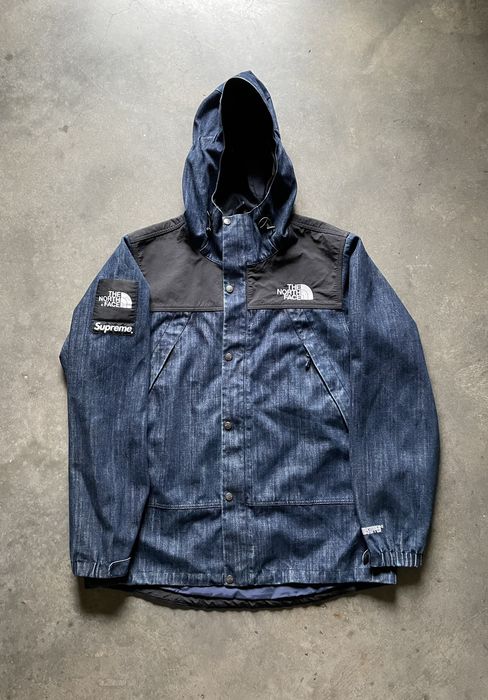 Supreme Supreme x TNF Dot Shot Denim Parka Jacket | Grailed