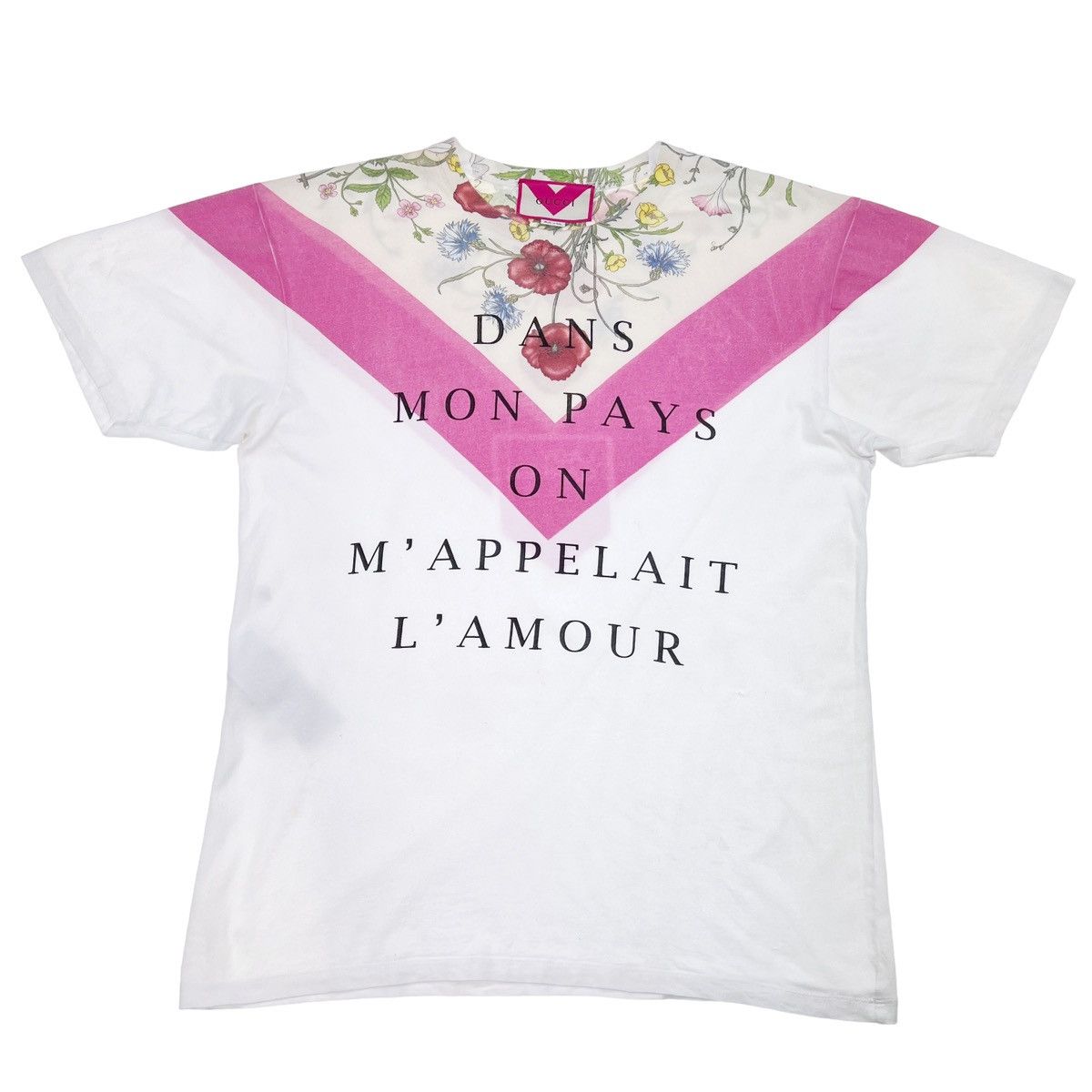 Gucci Gucci Dans Mon Pays On M’Appelai L’Amour T Shirt Size US M / EU 48-50 / 2 - 2 Thumbnail