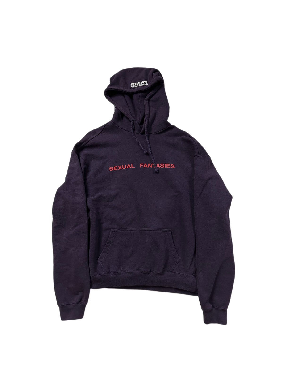 Pre-owned Grail X Vetements 2017 Vetements Sexual Fantasies Hoodie In Purple