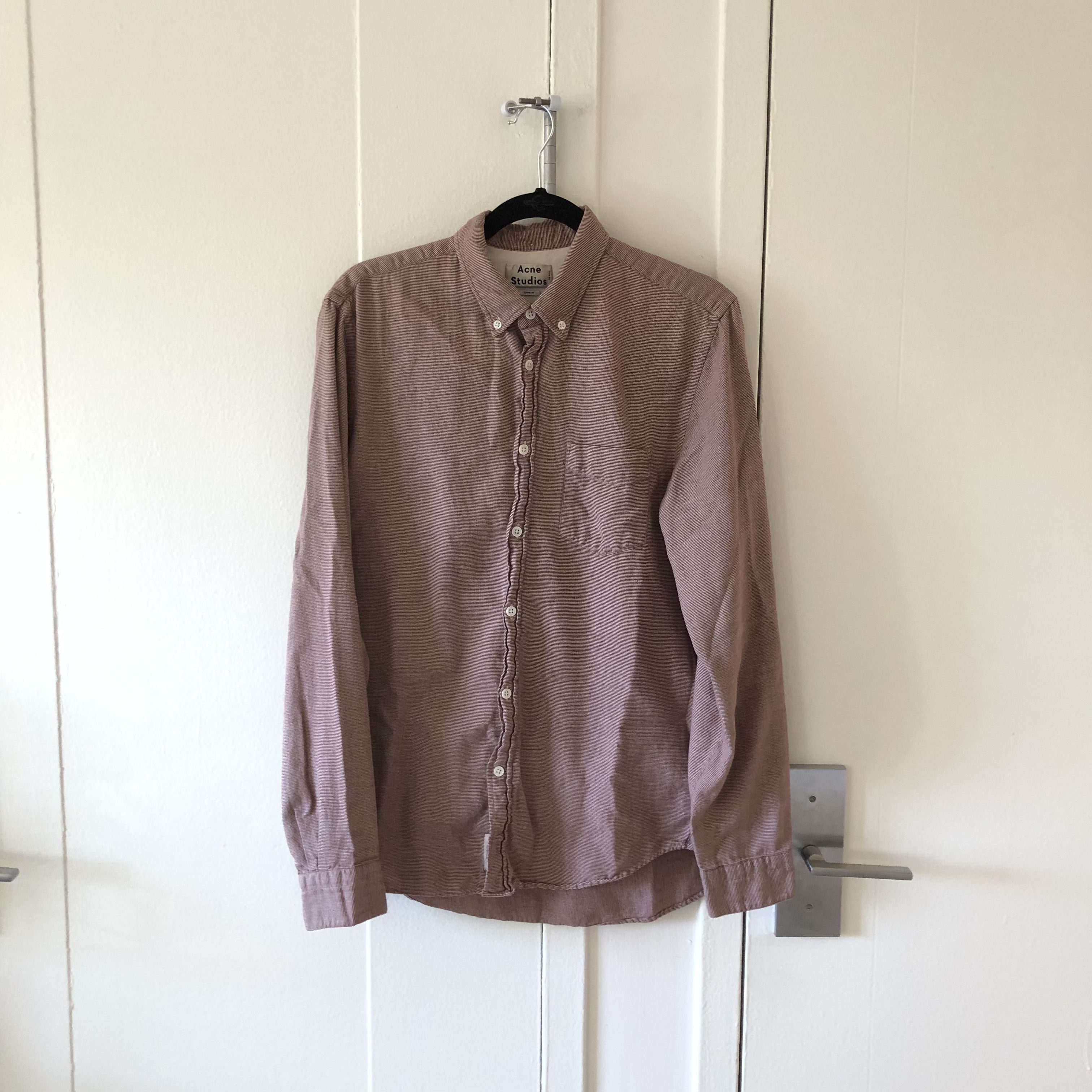 image of Acne Studios Button Up in Red, Men's (Size Medium)