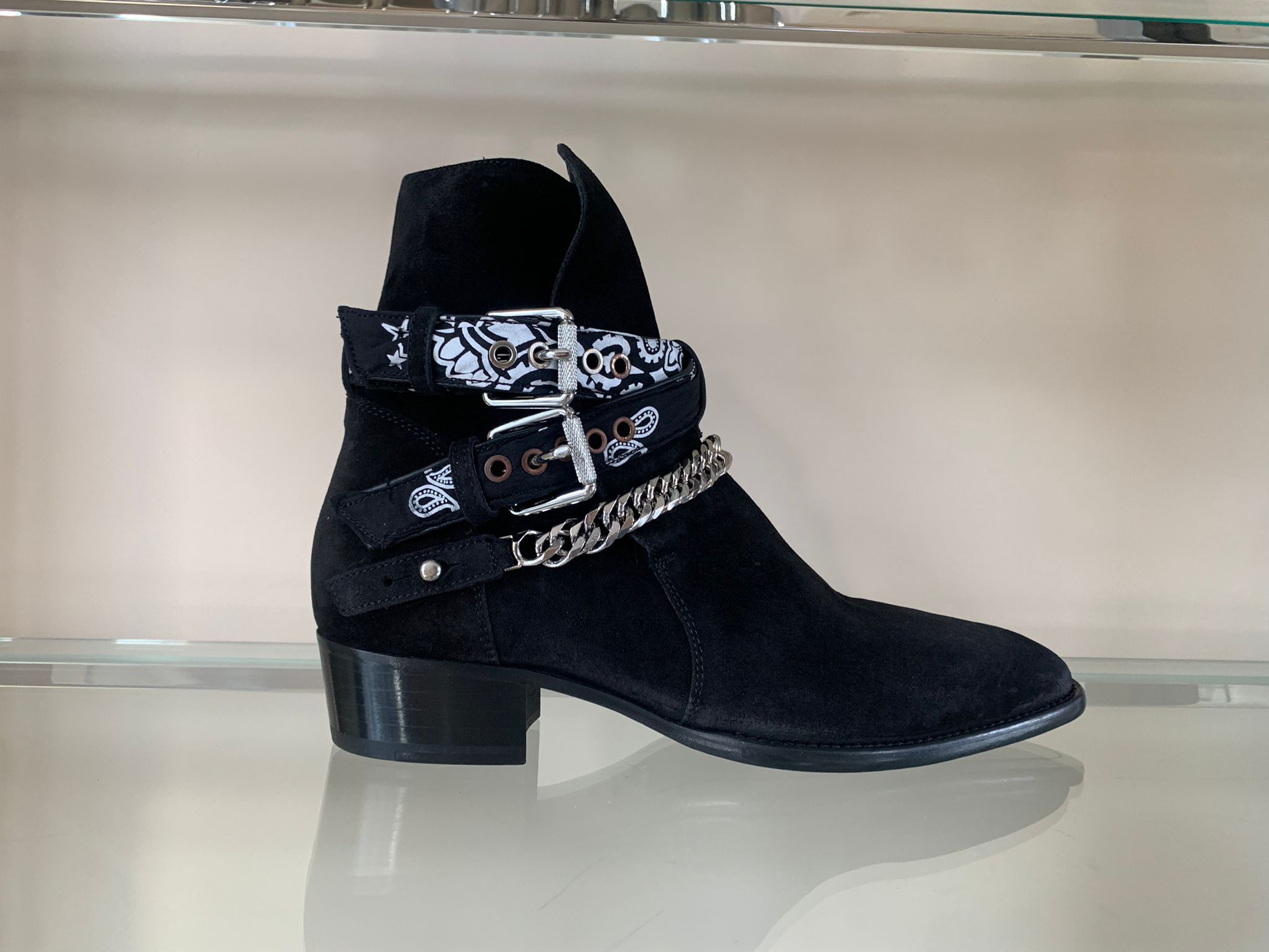 Amiri Bandana Buckle Boot in Black | Grailed