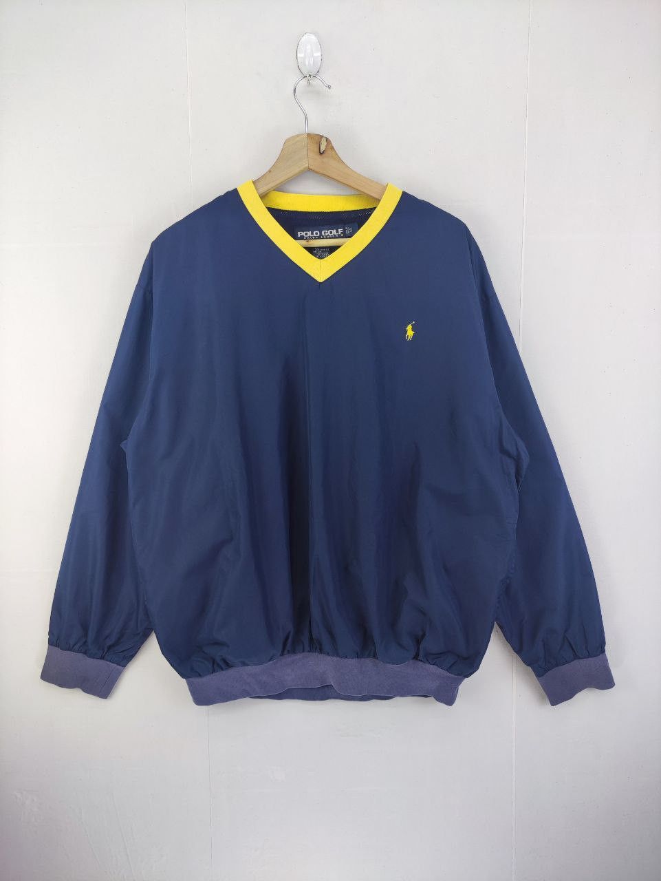 Vintage 90s Polo Ralph Lauren Golf Embroidered Logo store Navy Blue Knitted Sweater