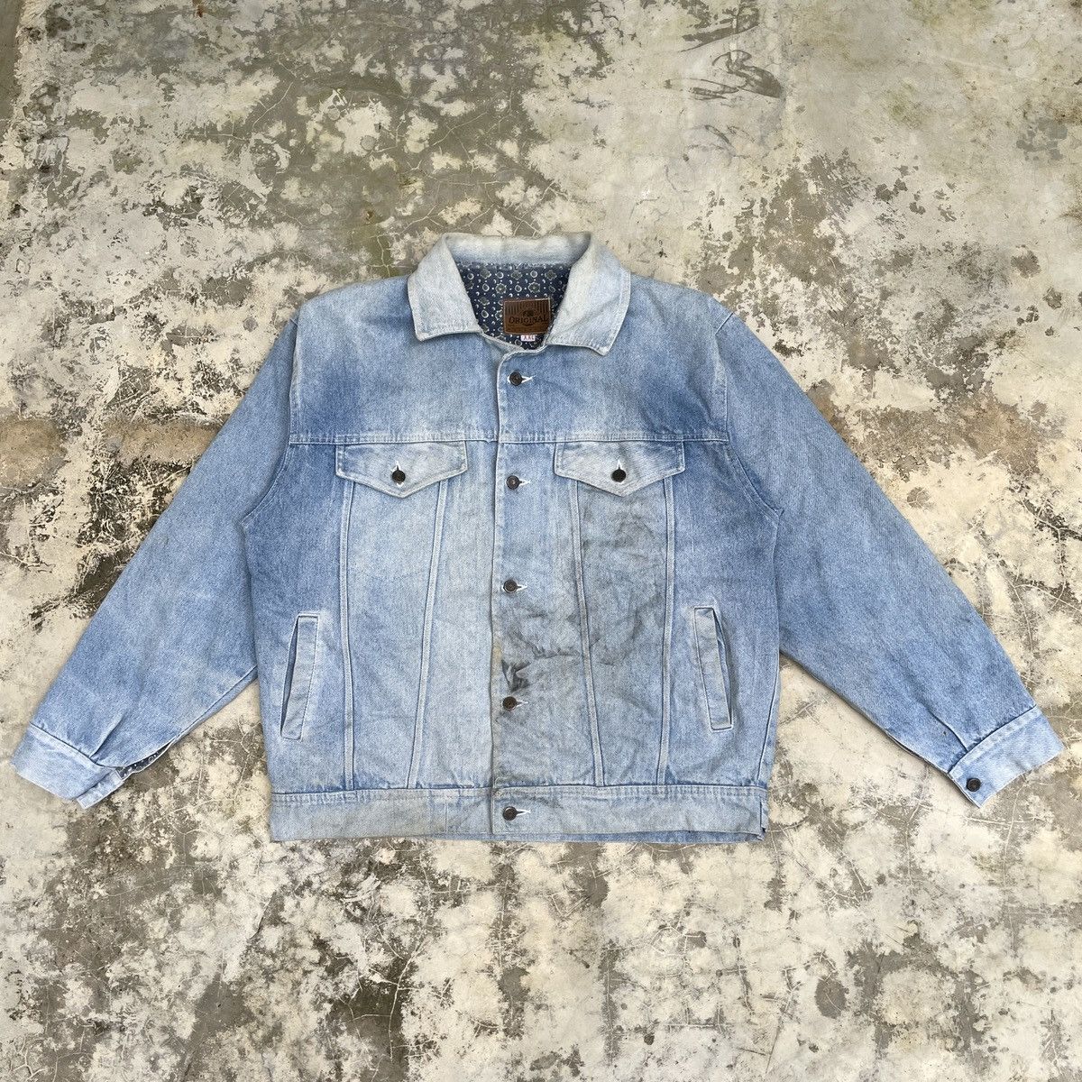 Japanese Brand Vintage Japanese Brand Faded Denim Jacket Size US L / EU 52-54 / 3 - 1 Thumbnail
