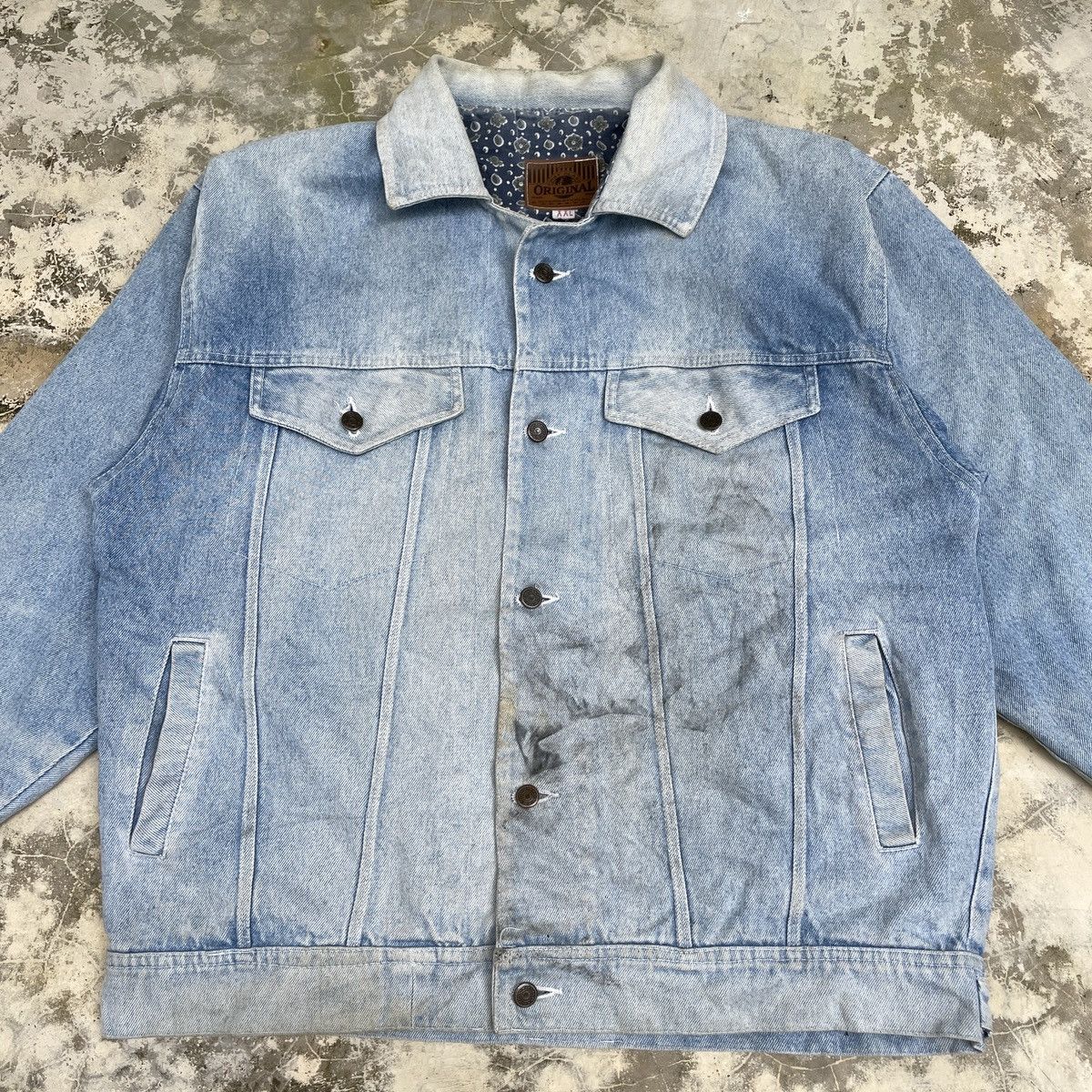 Japanese Brand Vintage Japanese Brand Faded Denim Jacket Size US L / EU 52-54 / 3 - 3 Thumbnail