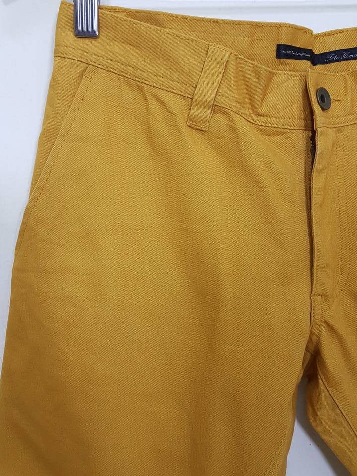 Tete Homme Japan Streetwear Brand Mustard Casual J Curve Trouser Pants Size US 30 / EU 46 - 4 Thumbnail