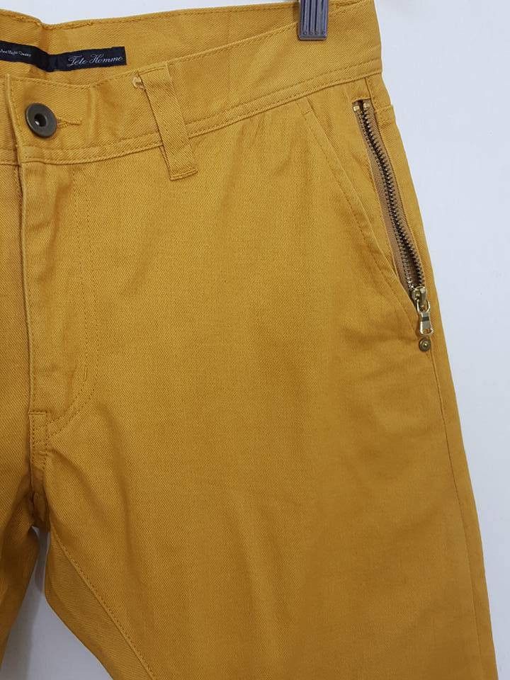 Tete Homme Japan Streetwear Brand Mustard Casual J Curve Trouser Pants Size US 30 / EU 46 - 5 Thumbnail