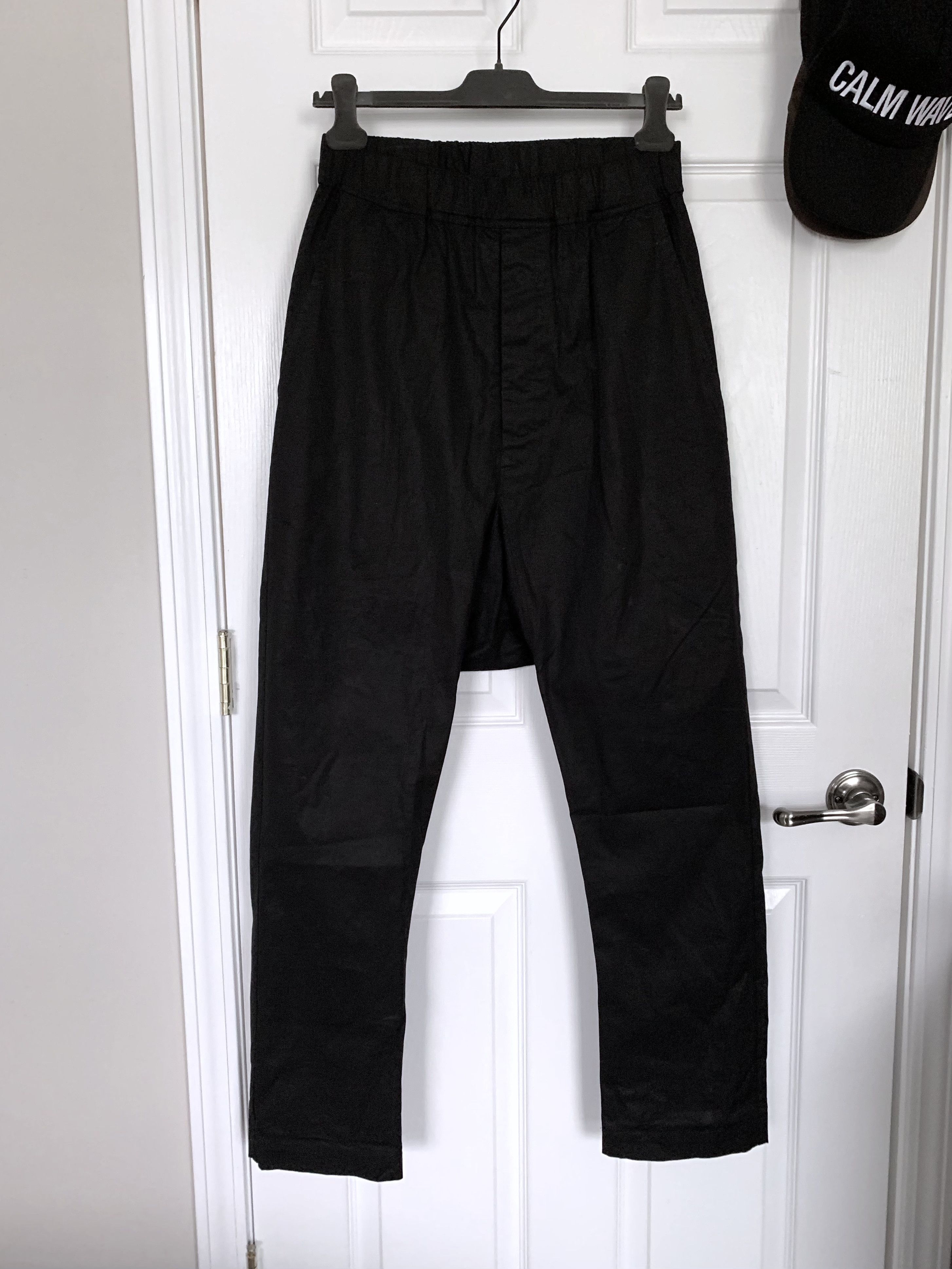 Rick Owens Special line FOREVER Drawstring Long Pants Black Sz 46