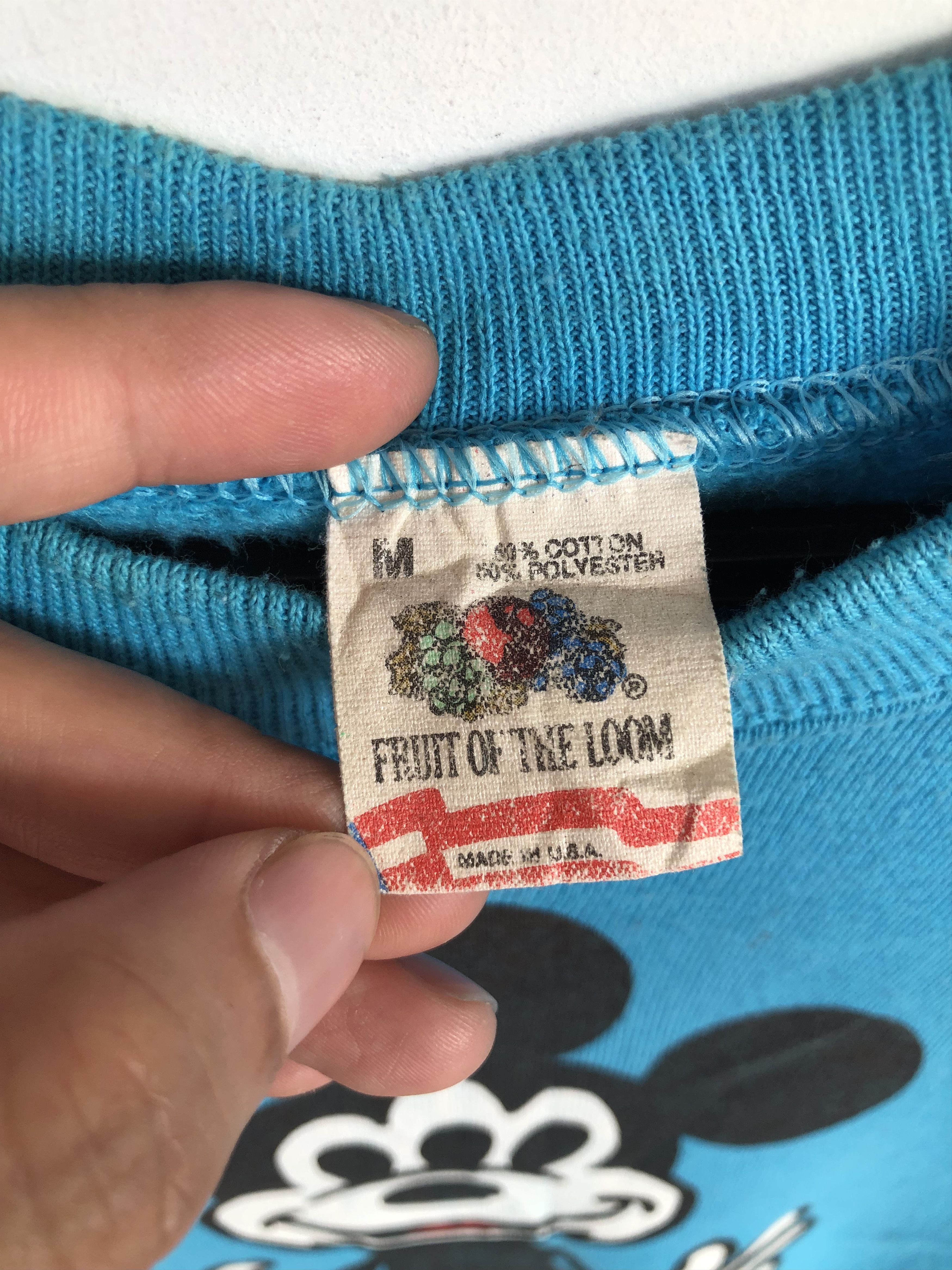 Disney VINTAGE 90’S THREE EYED MICKEY 50:50 SWEATSHIRT Size US M / EU 48-50 / 2 - 4 Thumbnail