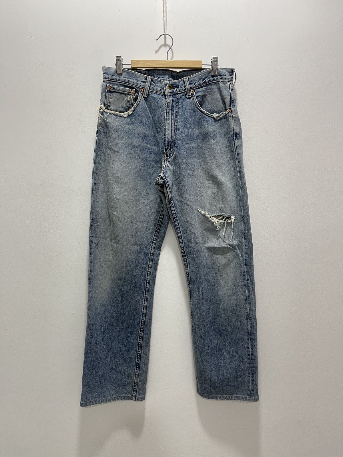 Levi's LEVIS 503 SELVEDGE BUTTON STAMP 359 DISTRESSED DENIM JEANS Size US 30 / EU 46 - 1 Thumbnail