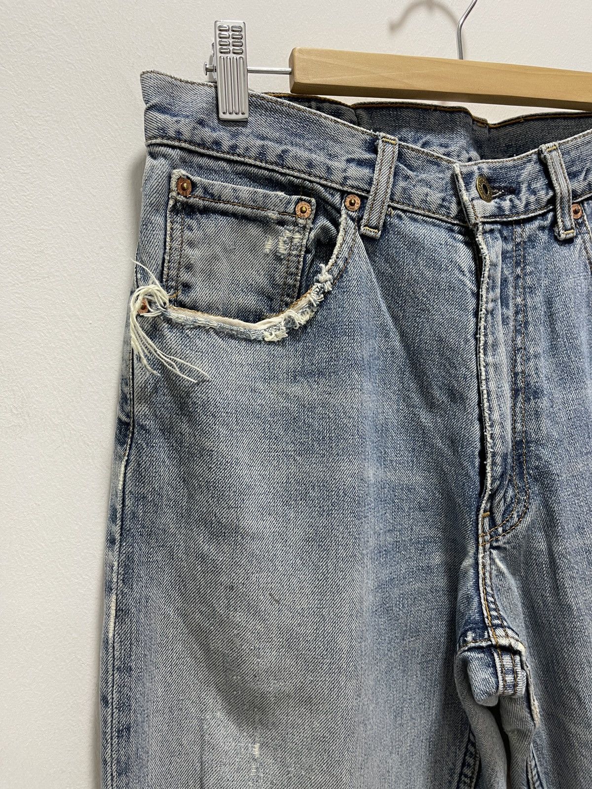 Levi's LEVIS 503 SELVEDGE BUTTON STAMP 359 DISTRESSED DENIM JEANS Size US 30 / EU 46 - 3 Thumbnail