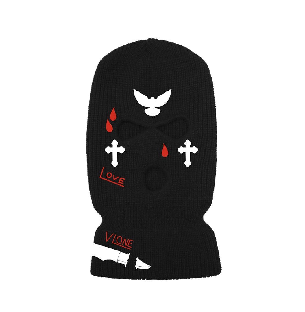 image of Vlone Ski Mask in Black, Men's