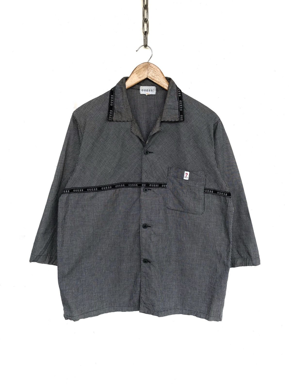 Guess Vtg Guess 🇺🇸 Asap Rocky Check Oversize B/D Shirt Size US M / EU 48-50 / 2 - 2 Thumbnail