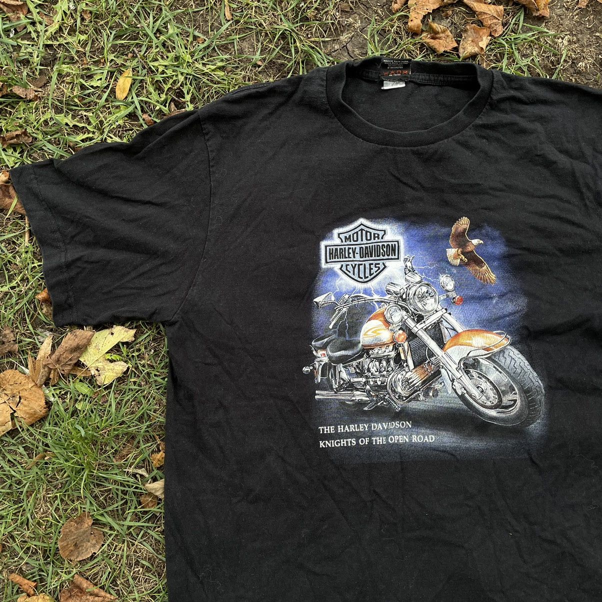 Harley Davidson Vintage 90s Faded Thrashed Harley Davidson Tee Skulls 3D Size US XL / EU 56 / 4 - 3 Thumbnail