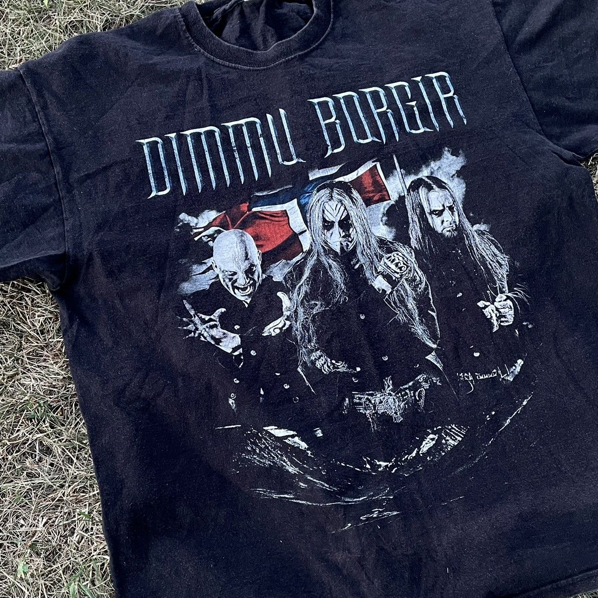 Vintage Vintage Y2K Dimmu Borgir Thrashed Band Tee Faded Black L Size US L / EU 52-54 / 3 - 3 Thumbnail