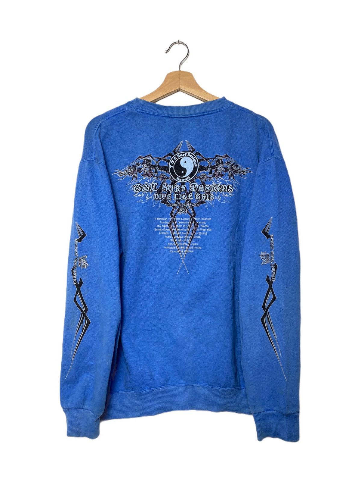 Japanese Brand Vintage T&C Surf Chrome Wings Hearts Design Crewneck Size US XL / EU 56 / 4 - 1 Thumbnail