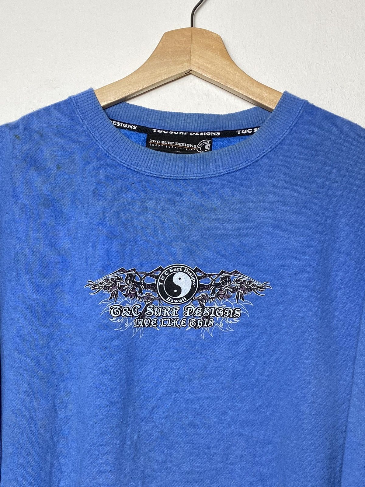 Japanese Brand Vintage T&C Surf Chrome Wings Hearts Design Crewneck Size US XL / EU 56 / 4 - 4 Thumbnail