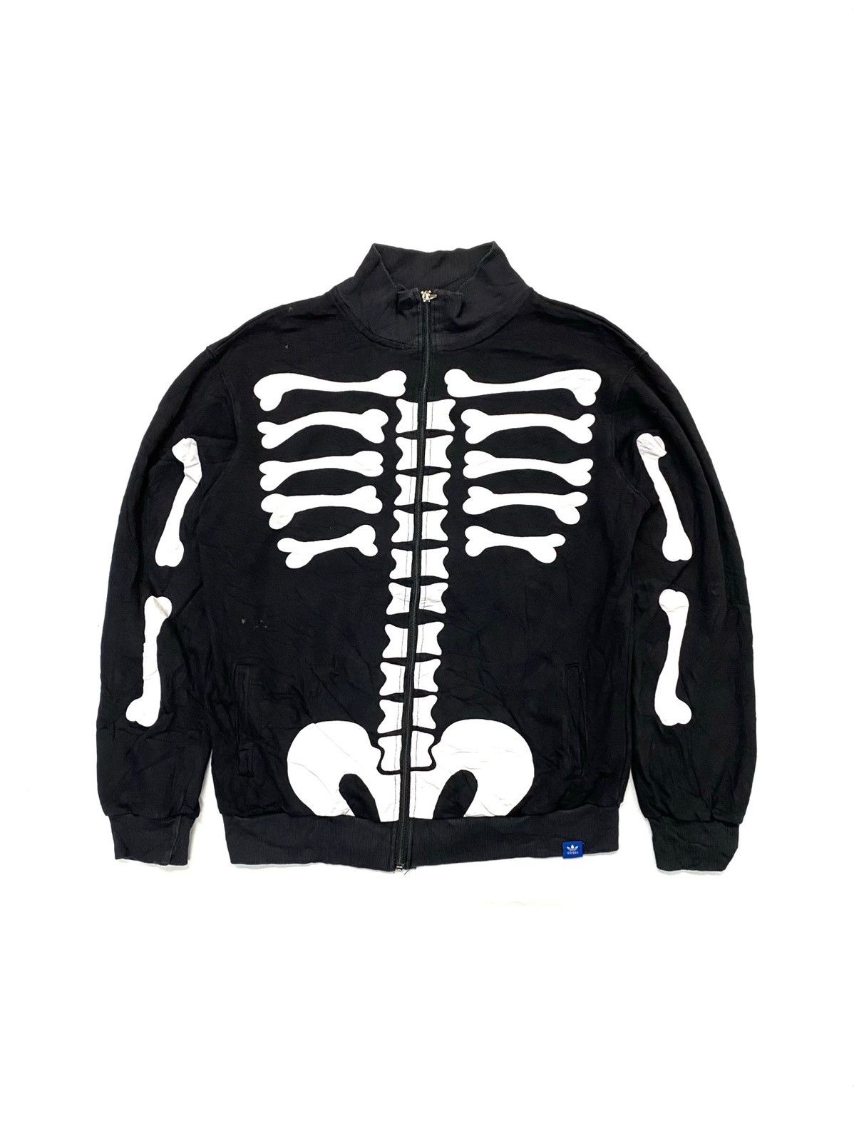 Adidas Adidas Skeletons Skulls Zipper Jacket Size US L / EU 52-54 / 3 - 1 Thumbnail