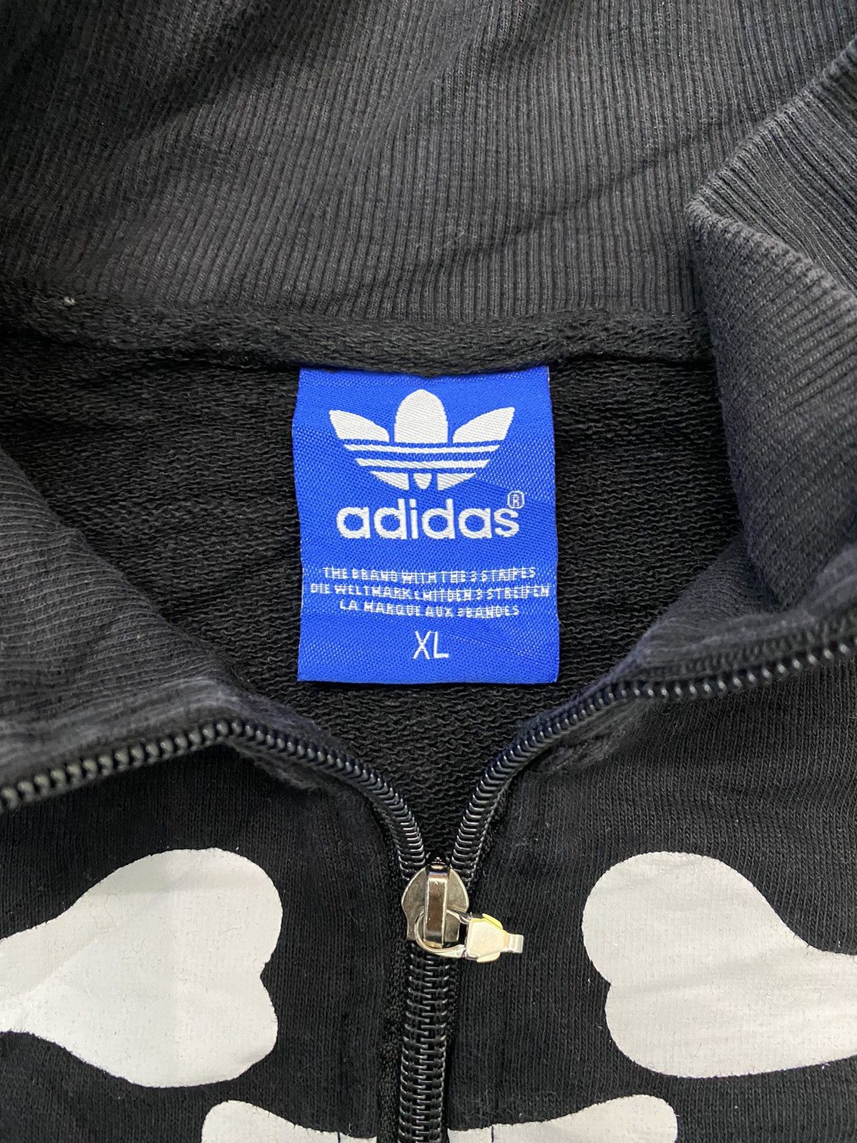 Adidas Adidas Skeletons Skulls Zipper Jacket Size US L / EU 52-54 / 3 - 8 Thumbnail
