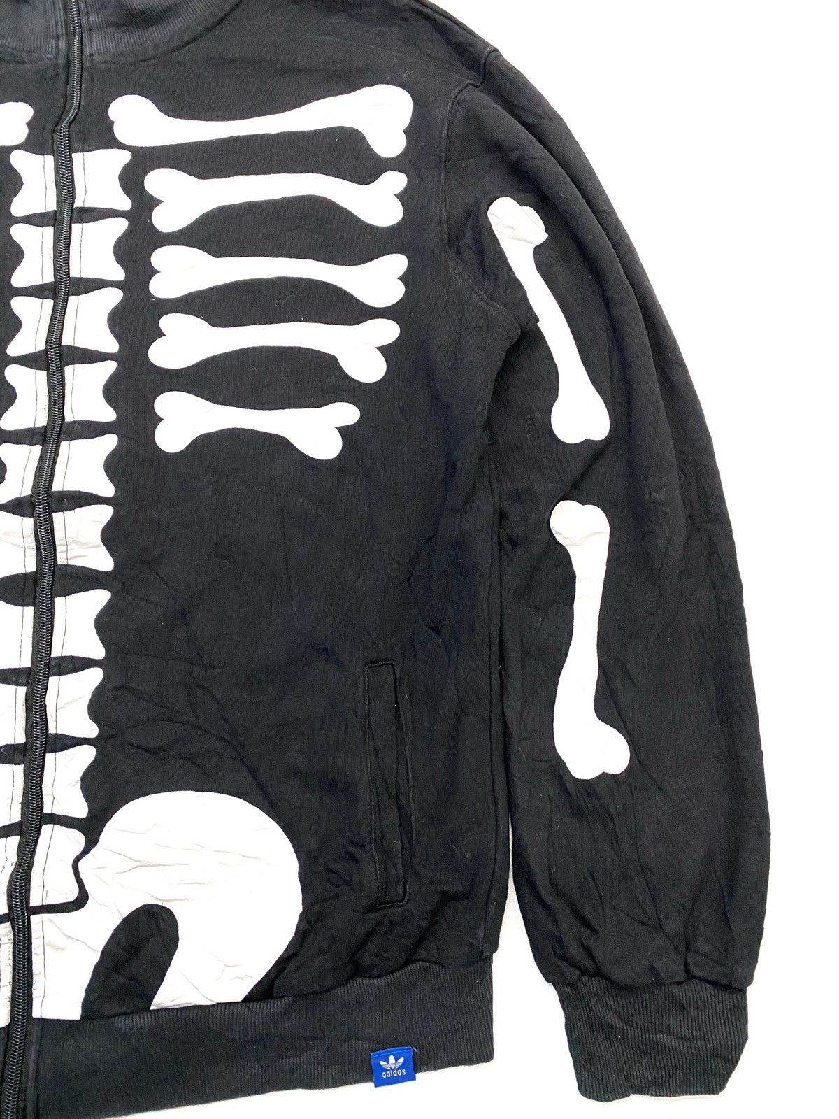 Adidas Adidas Skeletons Skulls Zipper Jacket Size US L / EU 52-54 / 3 - 5 Thumbnail