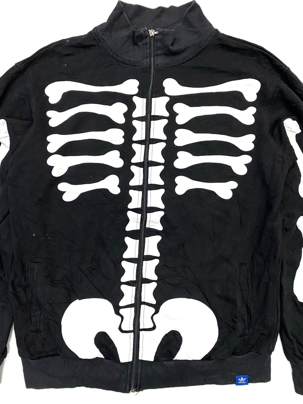 Adidas Adidas Skeletons Skulls Zipper Jacket Size US L / EU 52-54 / 3 - 3 Thumbnail