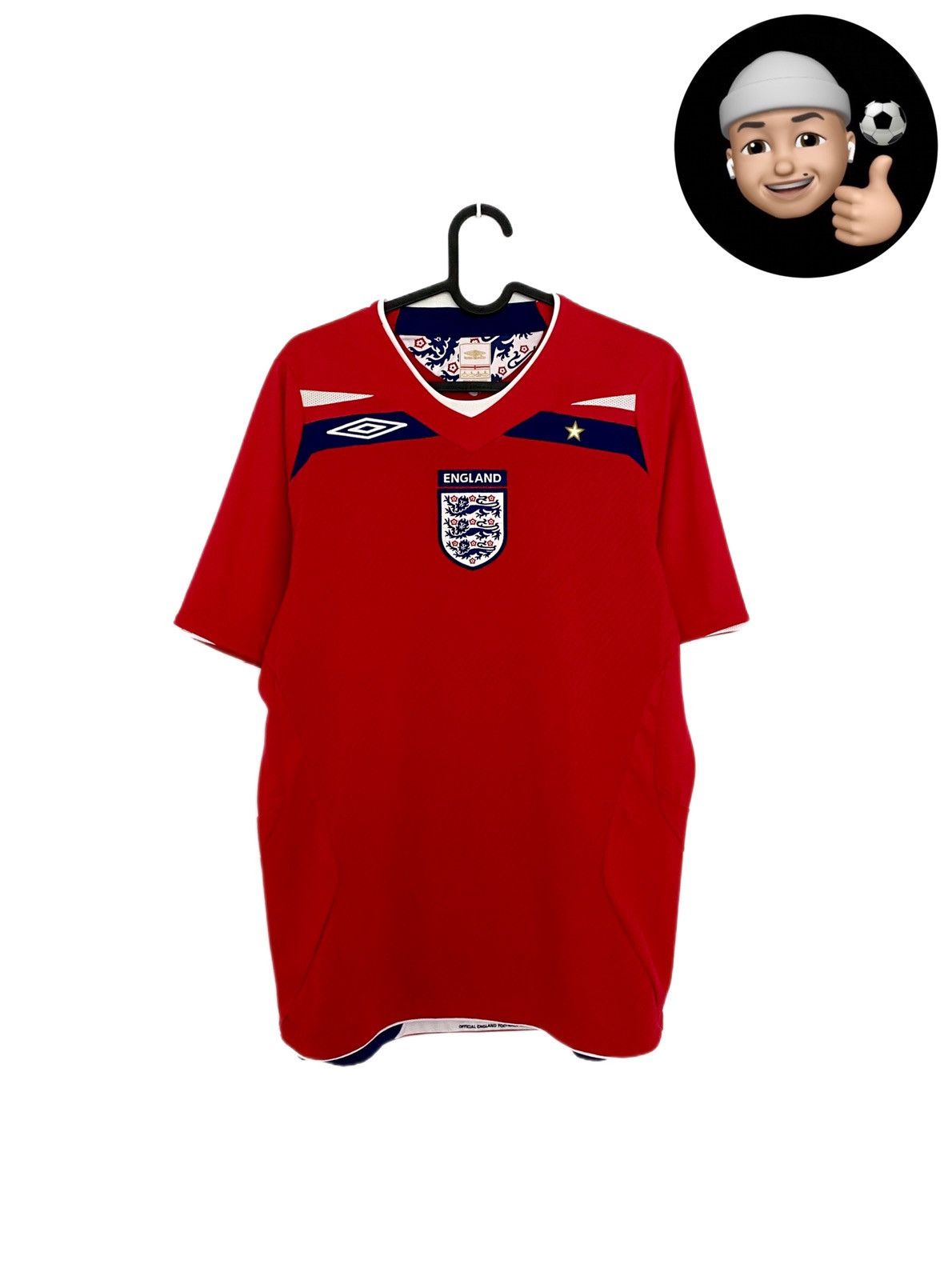 Umbro England jersey 7 David Beckham Euro 2008 away red men's S/M/L/XL/XXL  shirt buy & order cheap online shop -  retro, vintage &  old football shirts & jersey from super stars