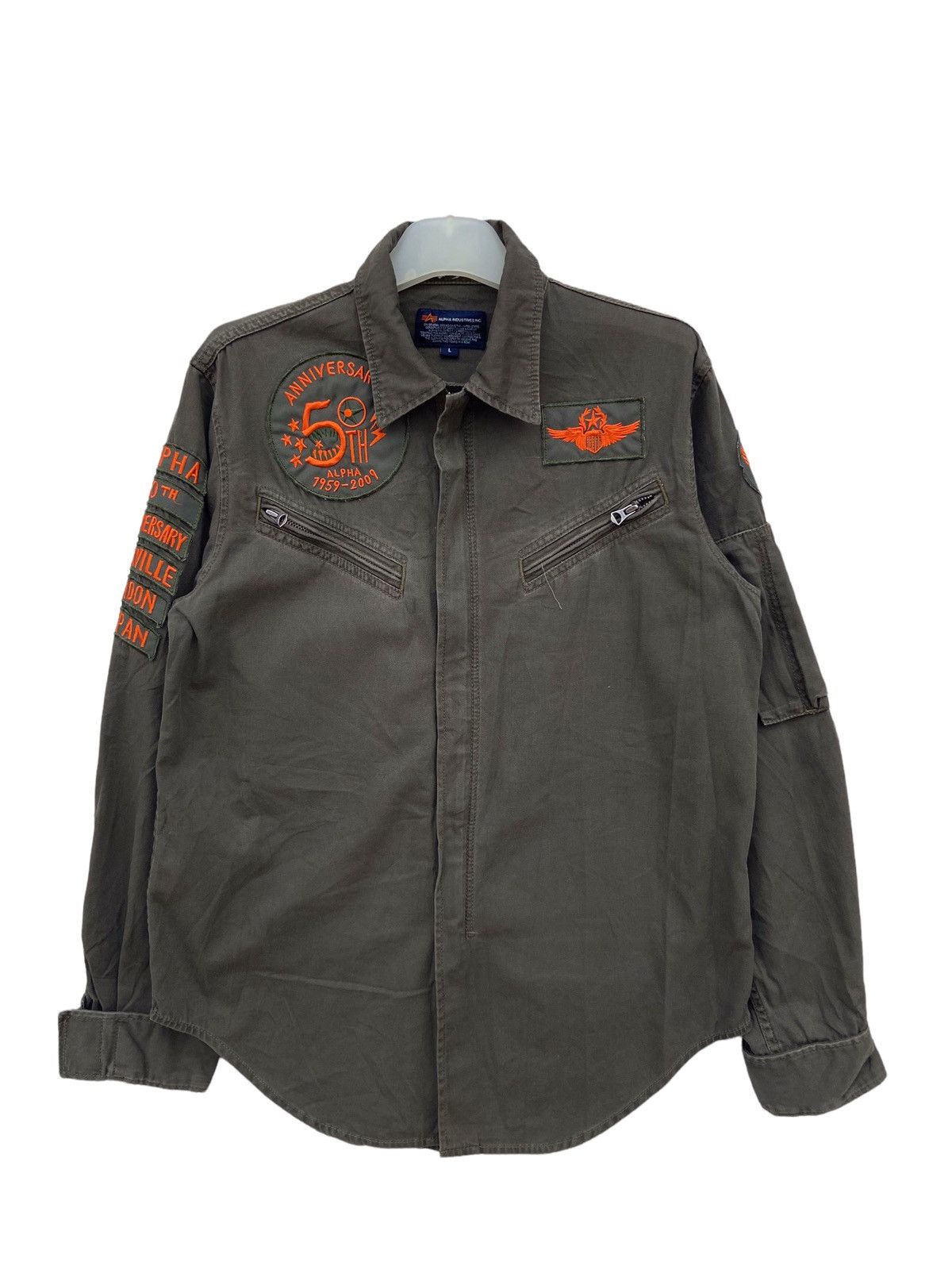 Alpha Industries Vintage Thrashed 50th Alpha Industries Aniversary Jacket Size US L / EU 52-54 / 3 - 1 Thumbnail