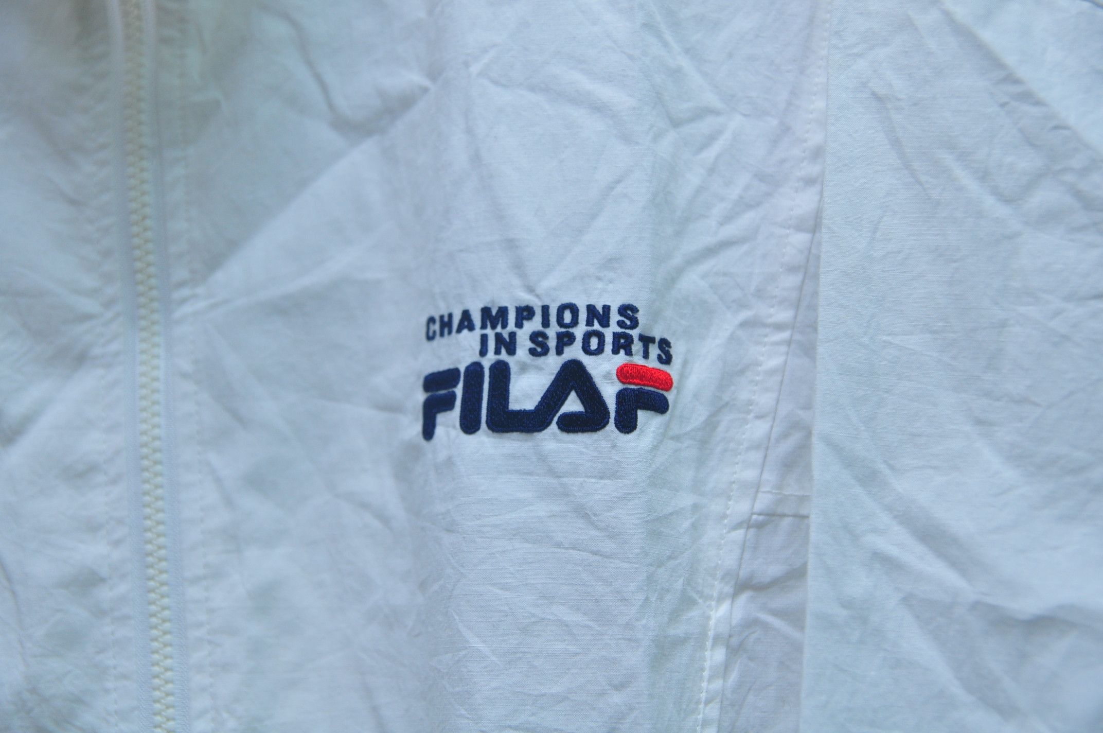 Fila × Japanese Brand × Vintage Vinatge Fila White Sweater / hip hop swag skate Size US XL / EU 56 / 4 - 2 Thumbnail