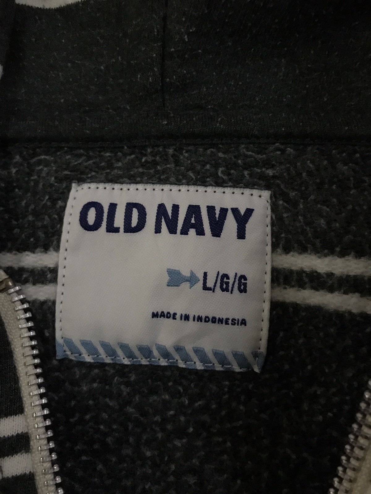 Old Navy Vintage Old Navy Stripes Hoodie Zipper Size US L / EU 52-54 / 3 - 4 Thumbnail