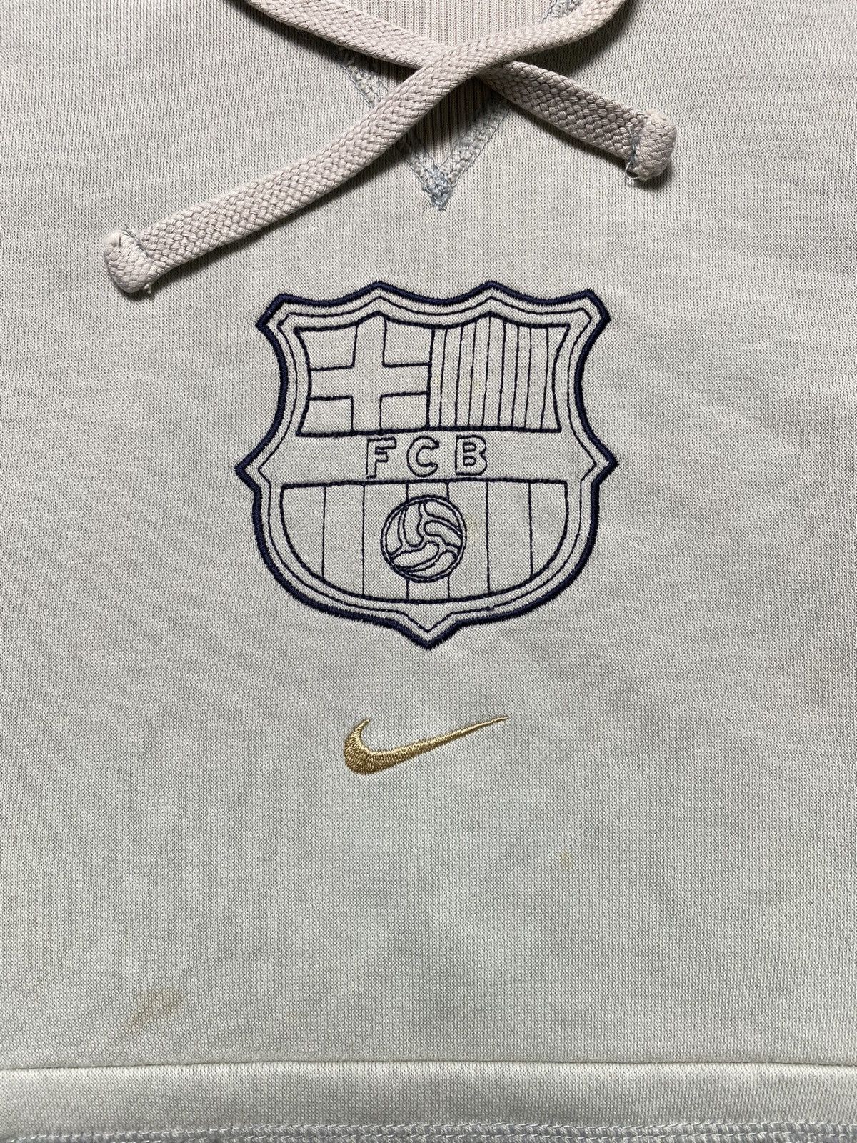 Nike × Vintage Vintage Nike Center Swoosh FC Barcalona Travis Scott Hoodie Size US XL / EU 56 / 4 - 2 Thumbnail