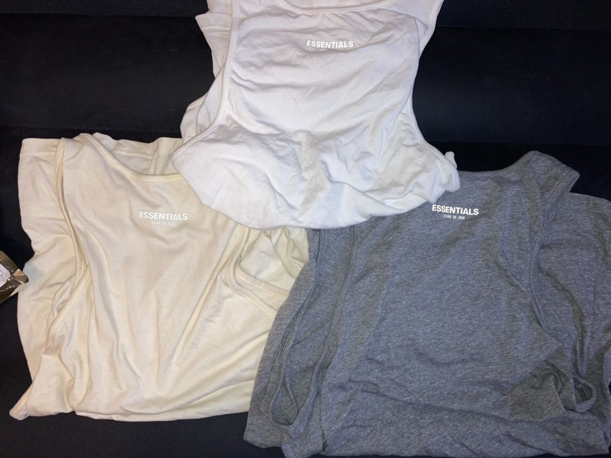 Fear of God Essentials 3-Pack Tank Tops Multi/Natural - FW20