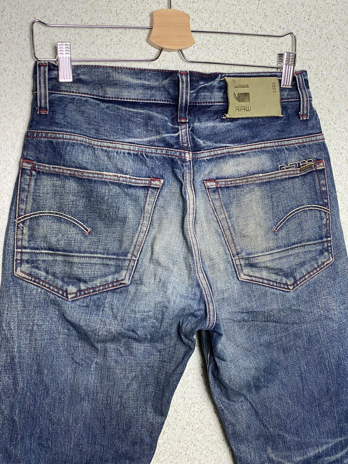 G-Star × Japanese Brand Vintage Gstar Raw Distressed Selvedge Denim Size US 30 / EU 46 - 6 Thumbnail